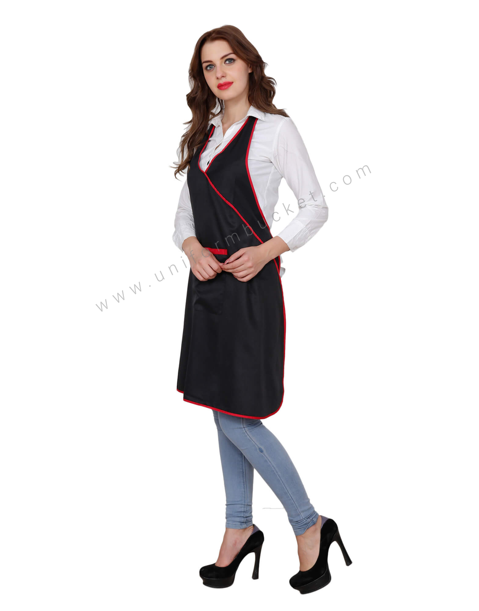 Black Crossover Tuxedo Apron thumbnail 2