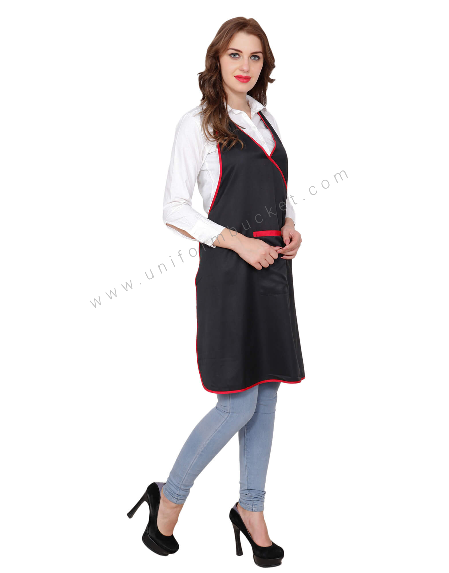 Black Crossover Tuxedo Apron view 1
