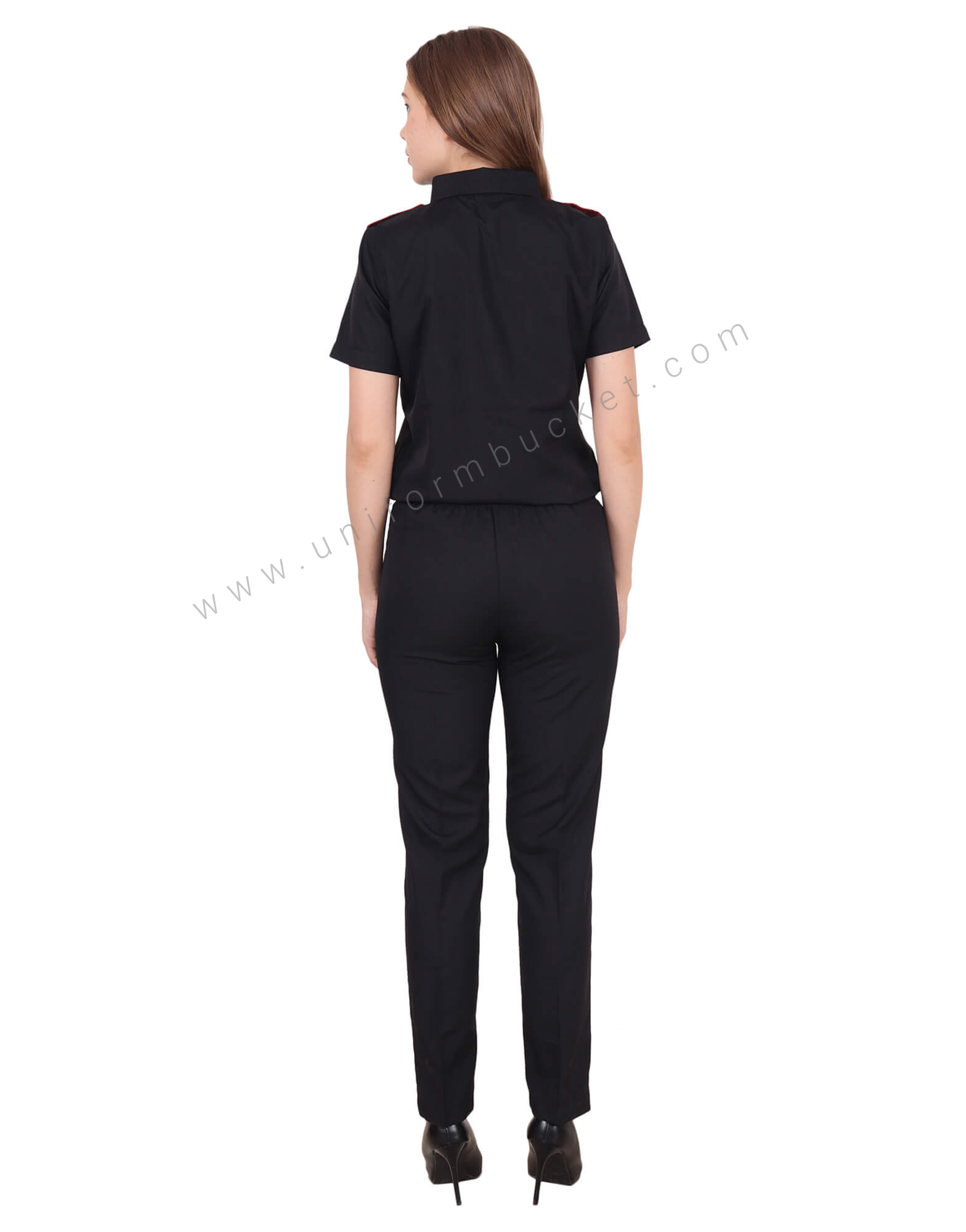 Black Security Guard Shirt For Female view 4