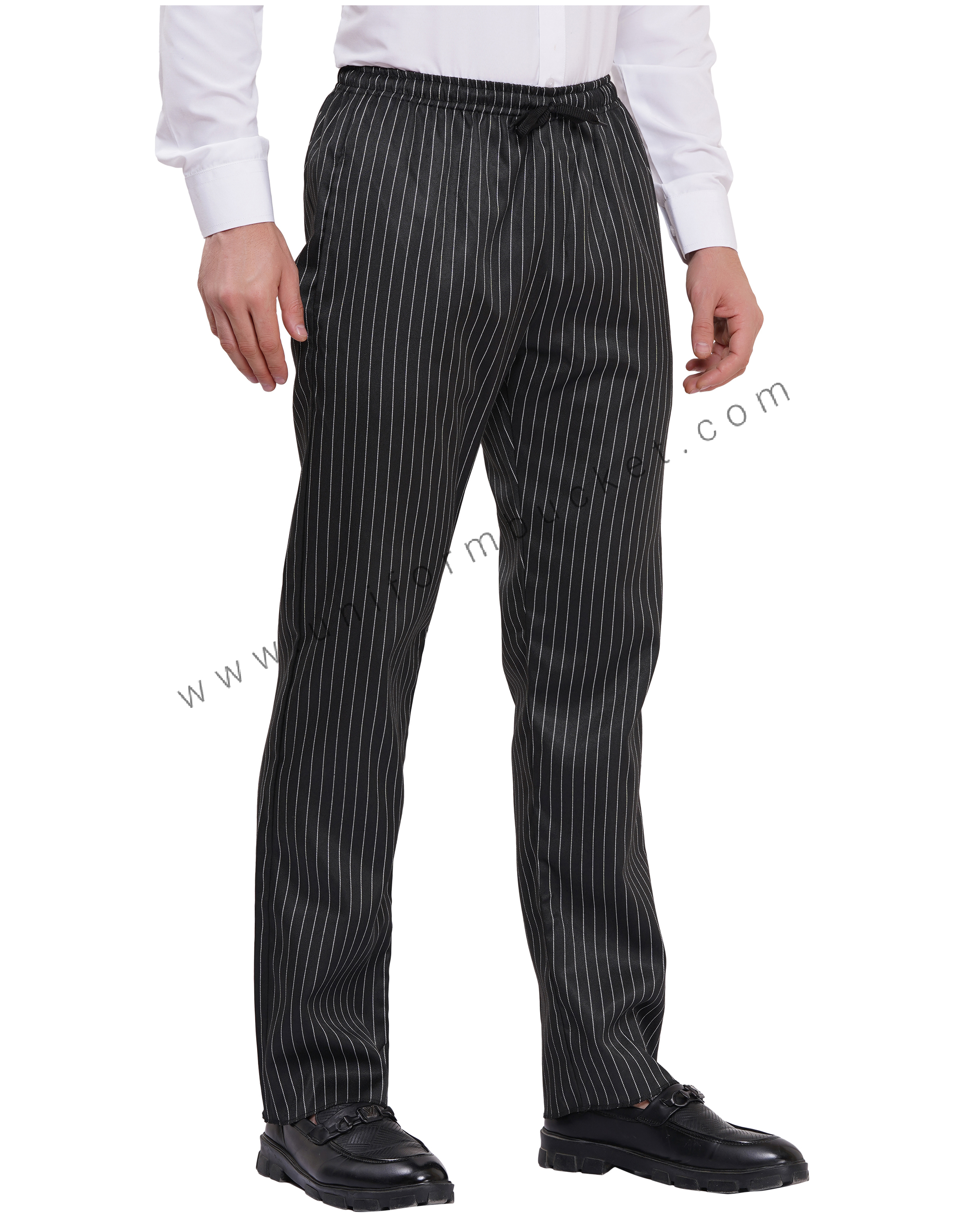 black with white lining full elastic pajama for male thumbnail 2
