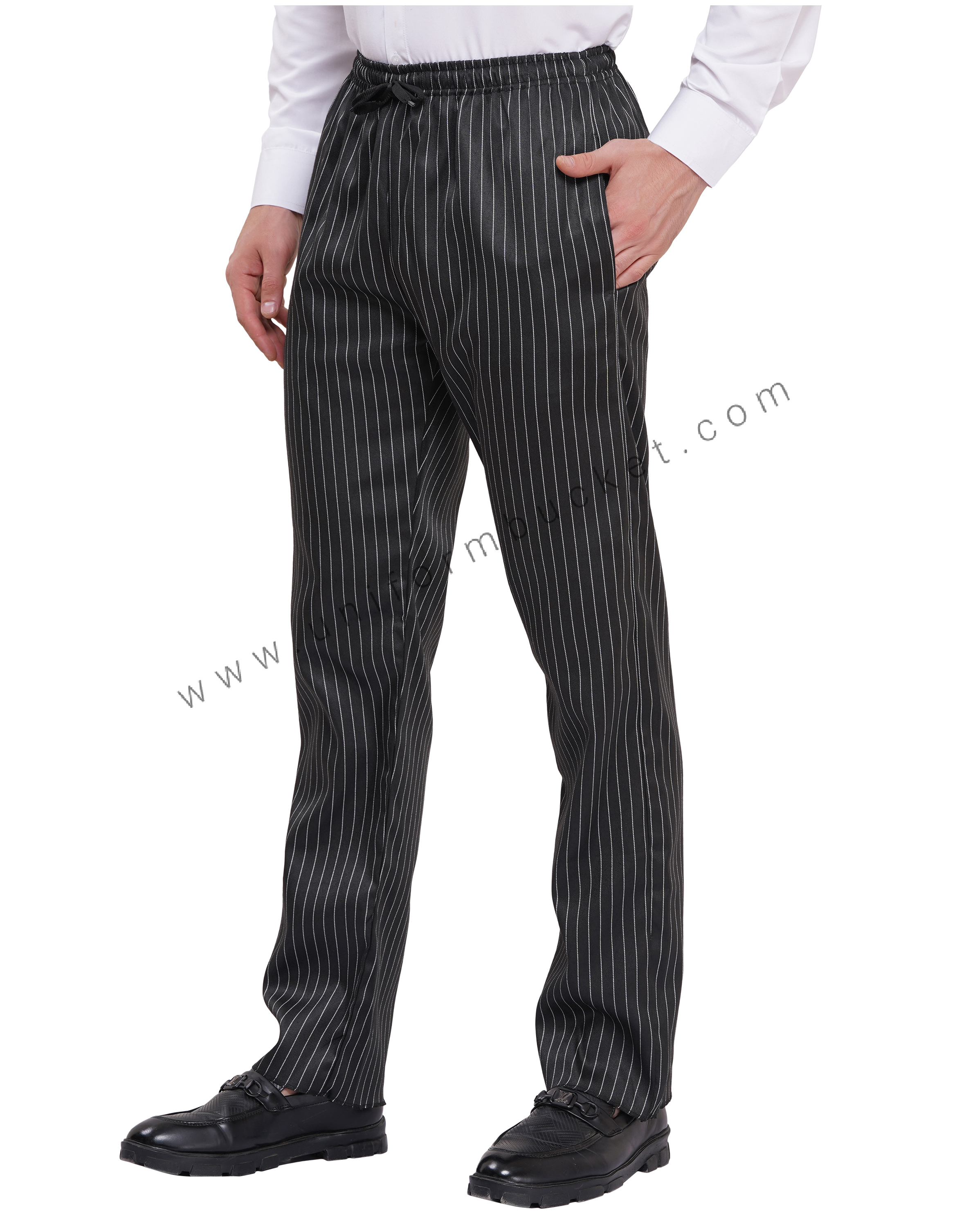black with white lining full elastic pajama for male thumbnail 3