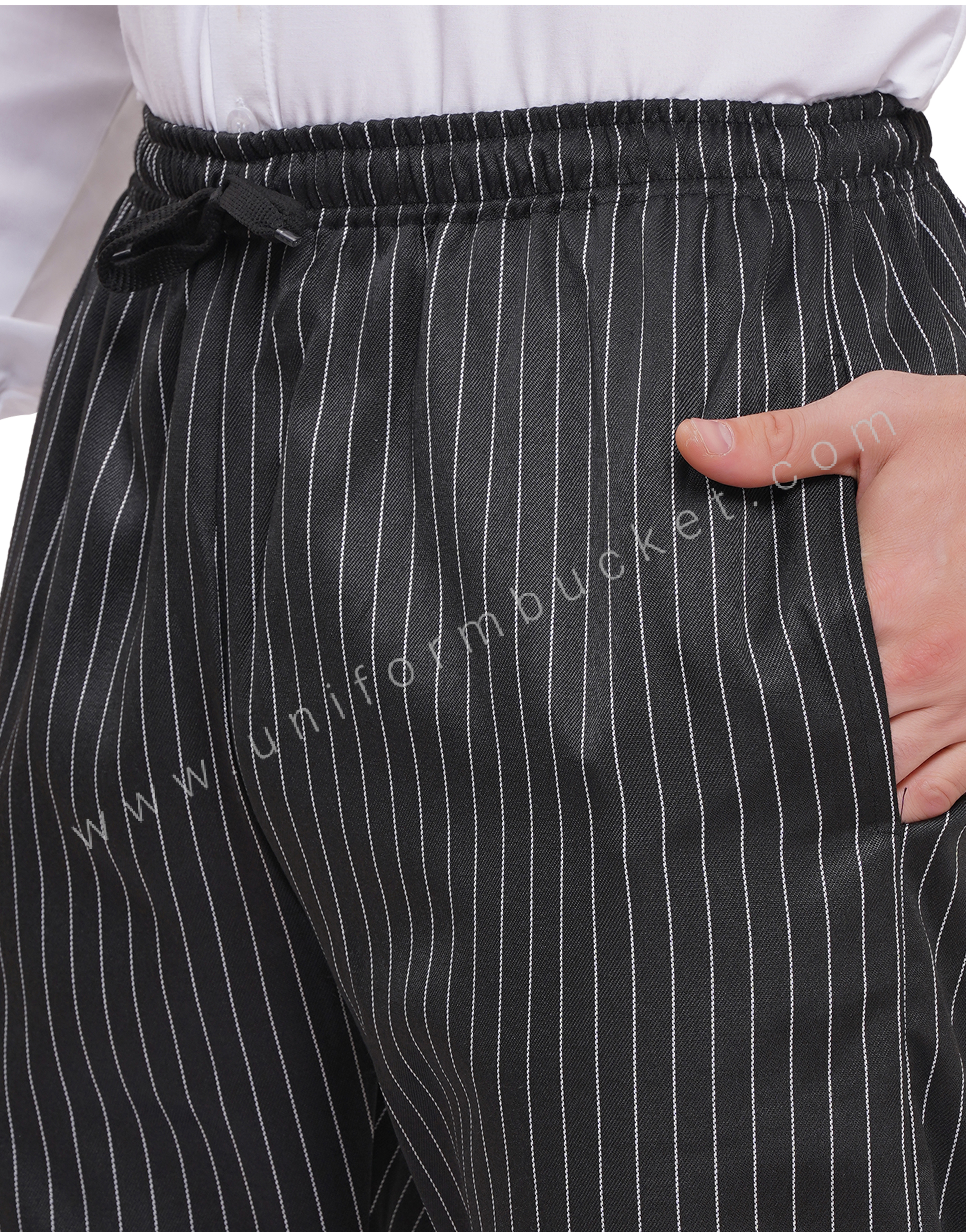 black with white lining full elastic pajama for male thumbnail 5