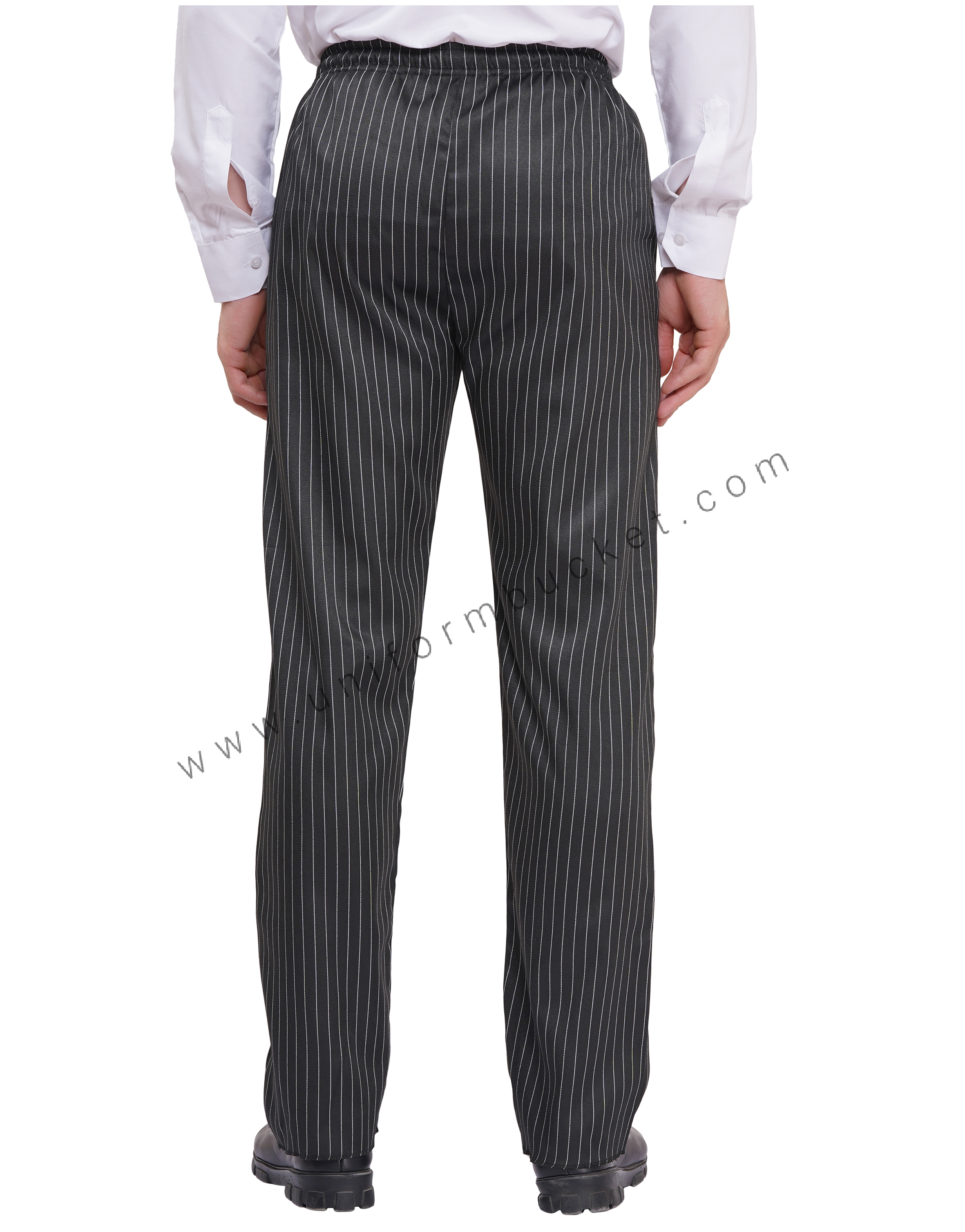black with white lining full elastic pajama for male thumbnail 6