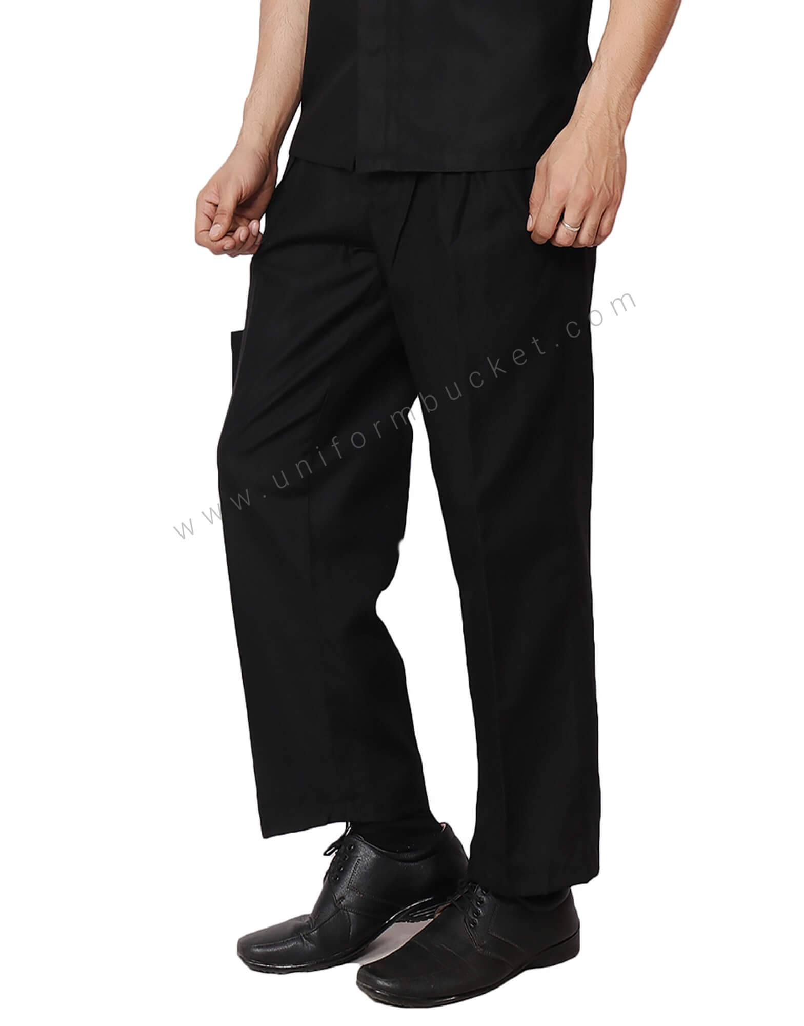 Black Workwear Trouser With Functional Pockets view 1
