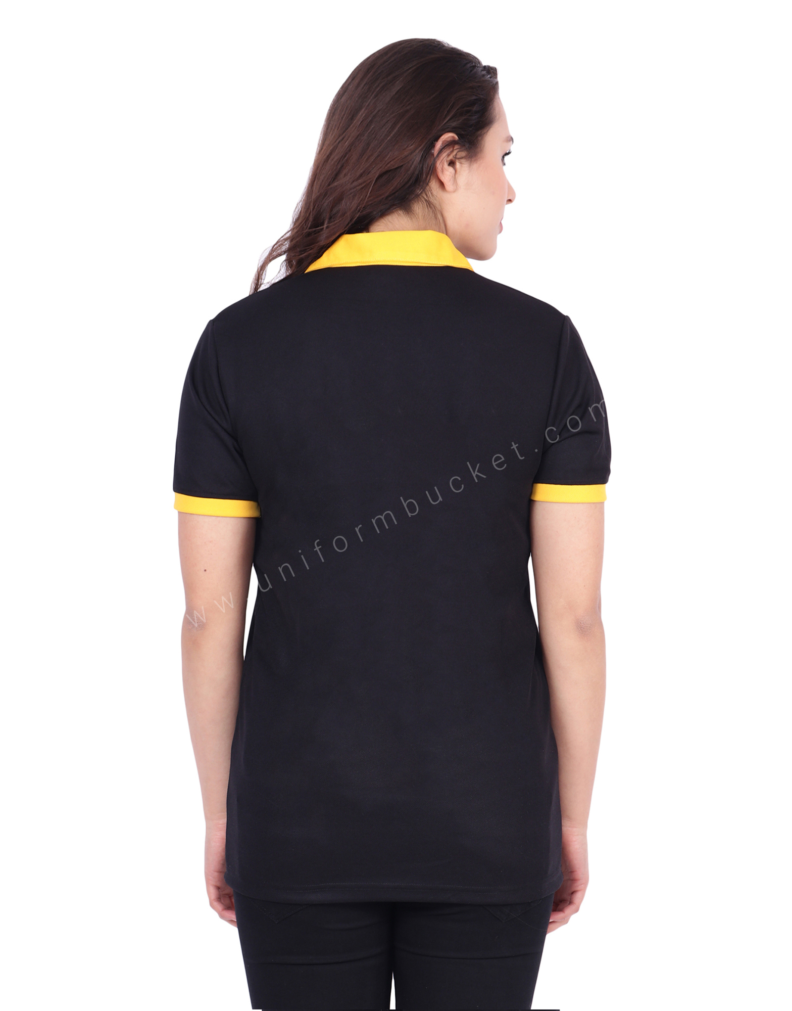 Black & Yellow Designer Polo T-Shirt thumbnail 2