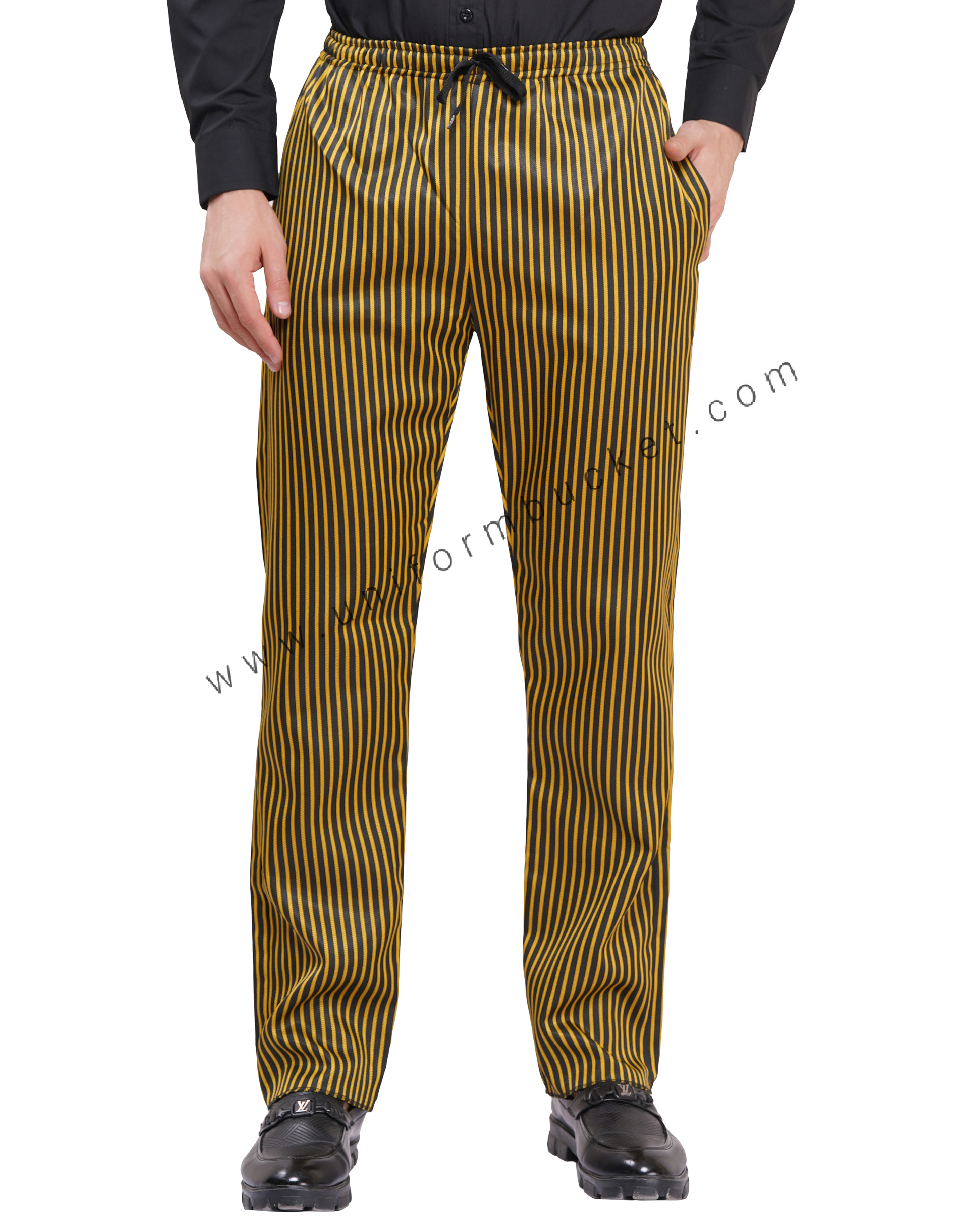 BLACK & YELLOW LINING MALE FULL ELASTIC PAJAMA view 1