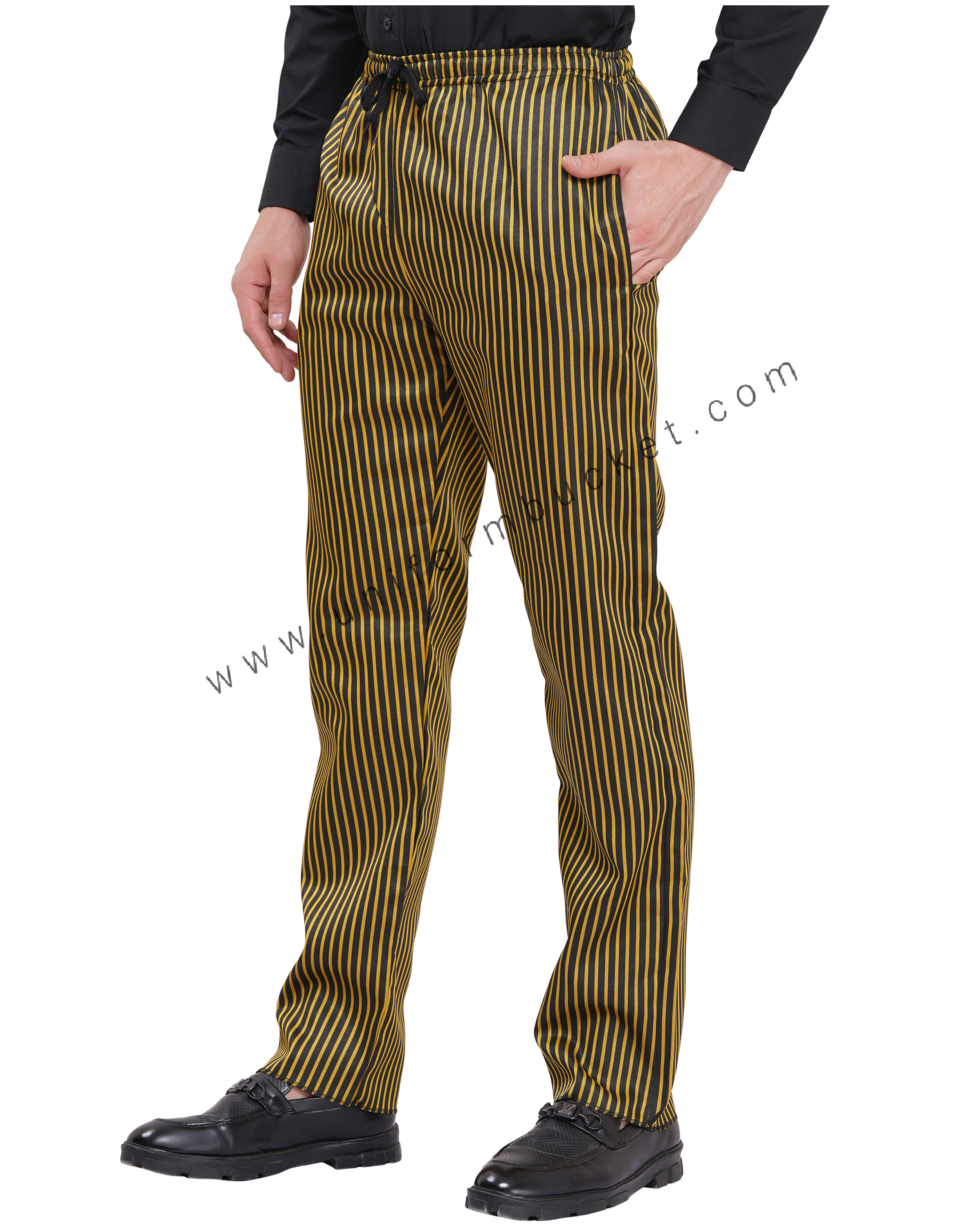 BLACK & YELLOW LINING MALE FULL ELASTIC PAJAMA thumbnail 2