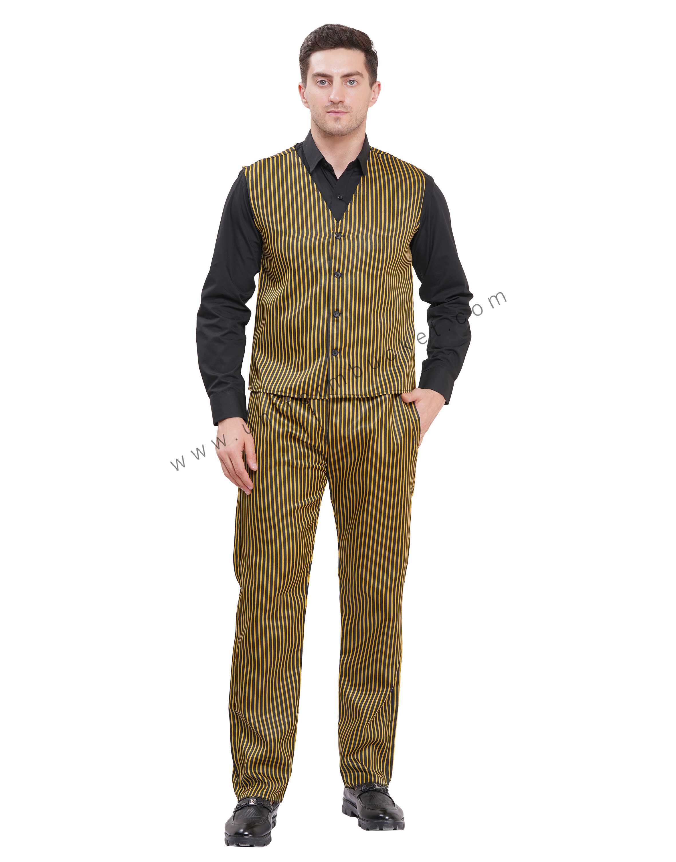 BLACK & YELLOW LINING MALE FULL ELASTIC PAJAMA thumbnail 7