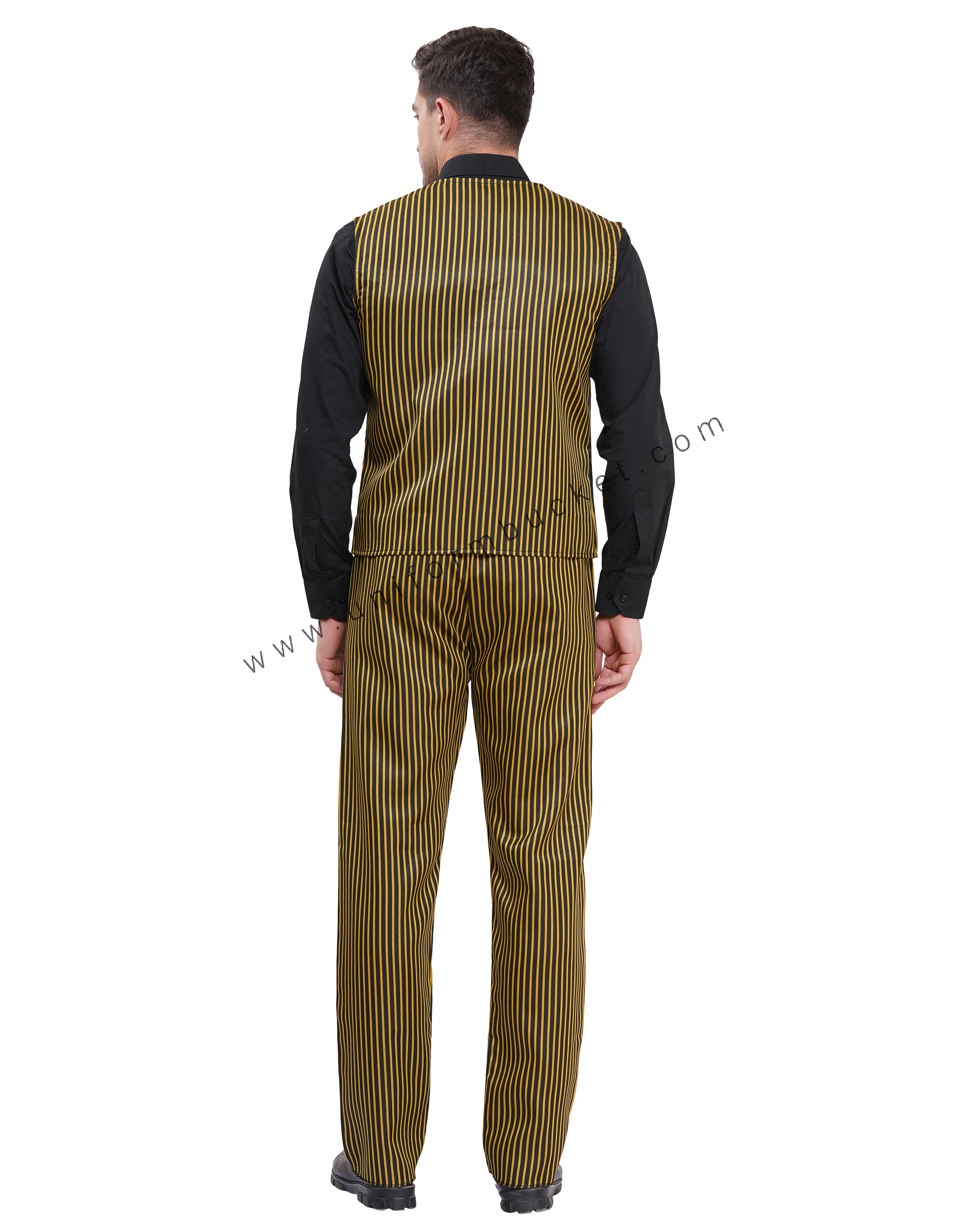 BLACK & YELLOW LINING MALE VEST COAT thumbnail 5