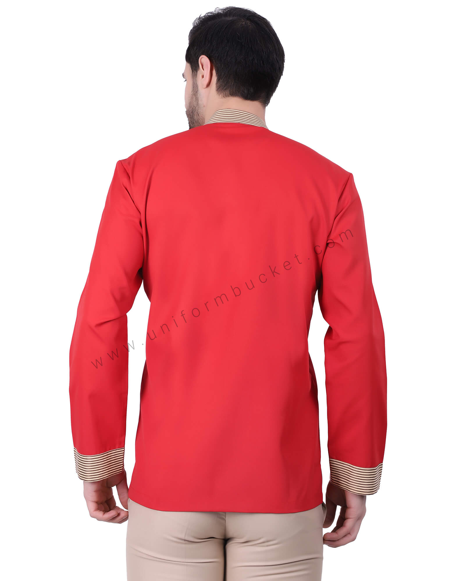 Blood Red Shirt With Stripe Pattern thumbnail 2