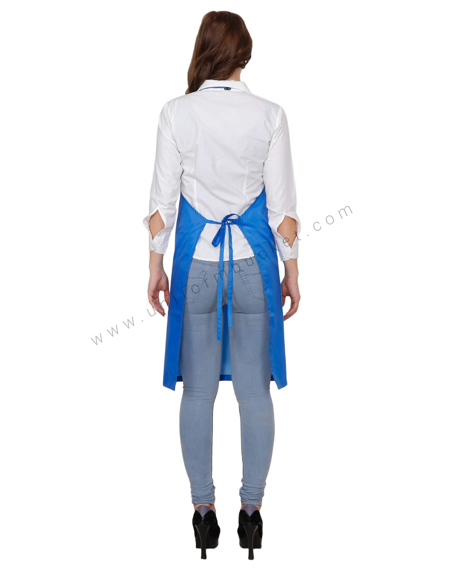 Polyester Blue Bib Apron thumbnail 3