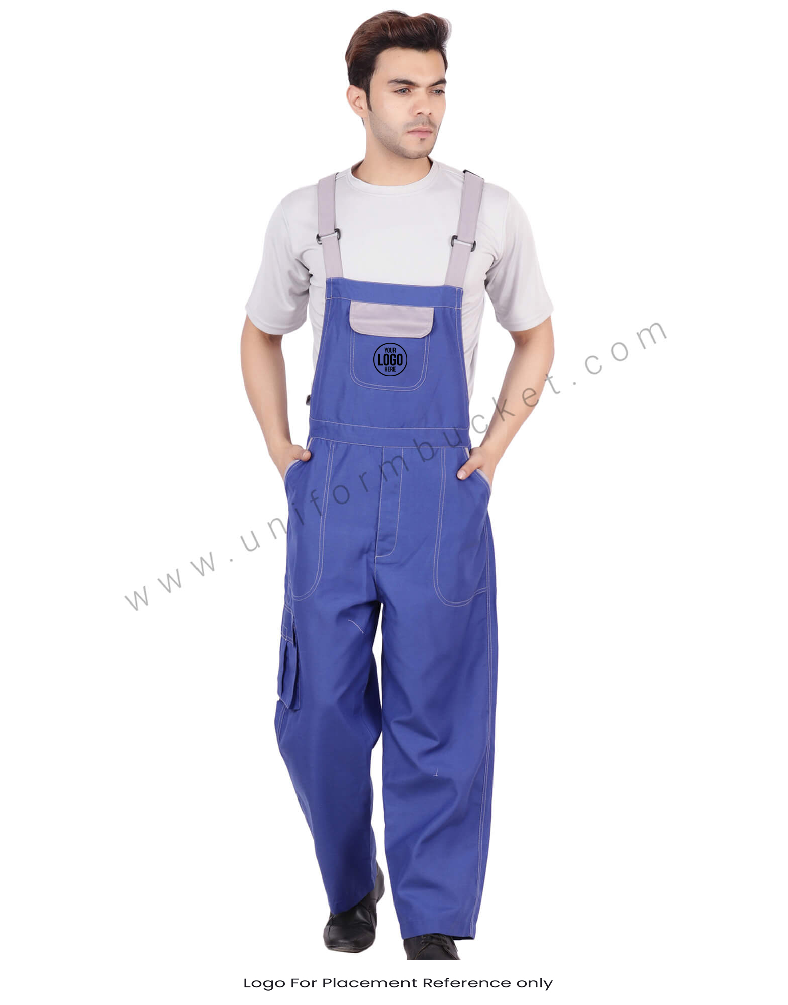 Blue Bib Dungaree With Functional Pockets thumbnail 4