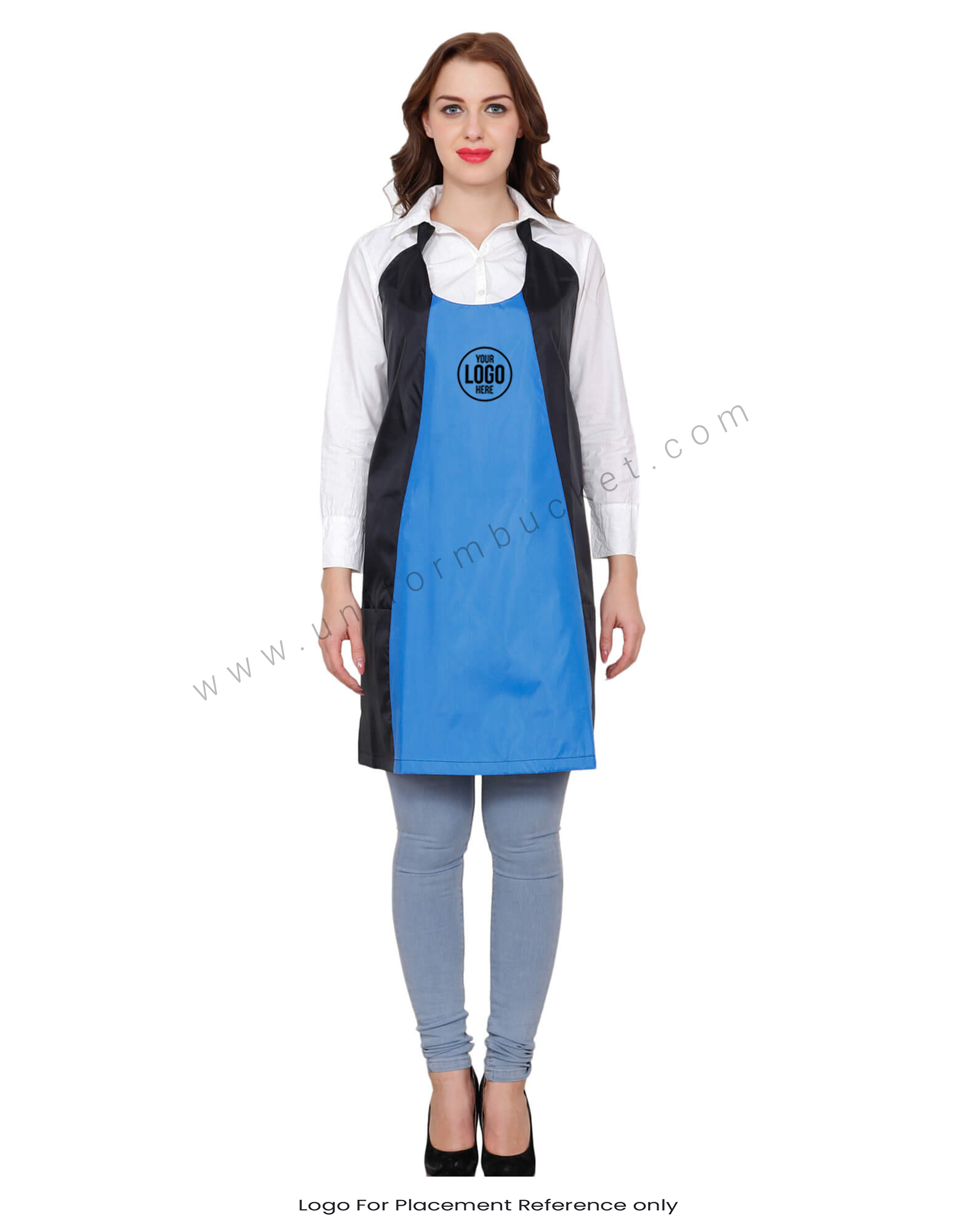 Double Tone Polyester Apron With Side Pocket thumbnail 4