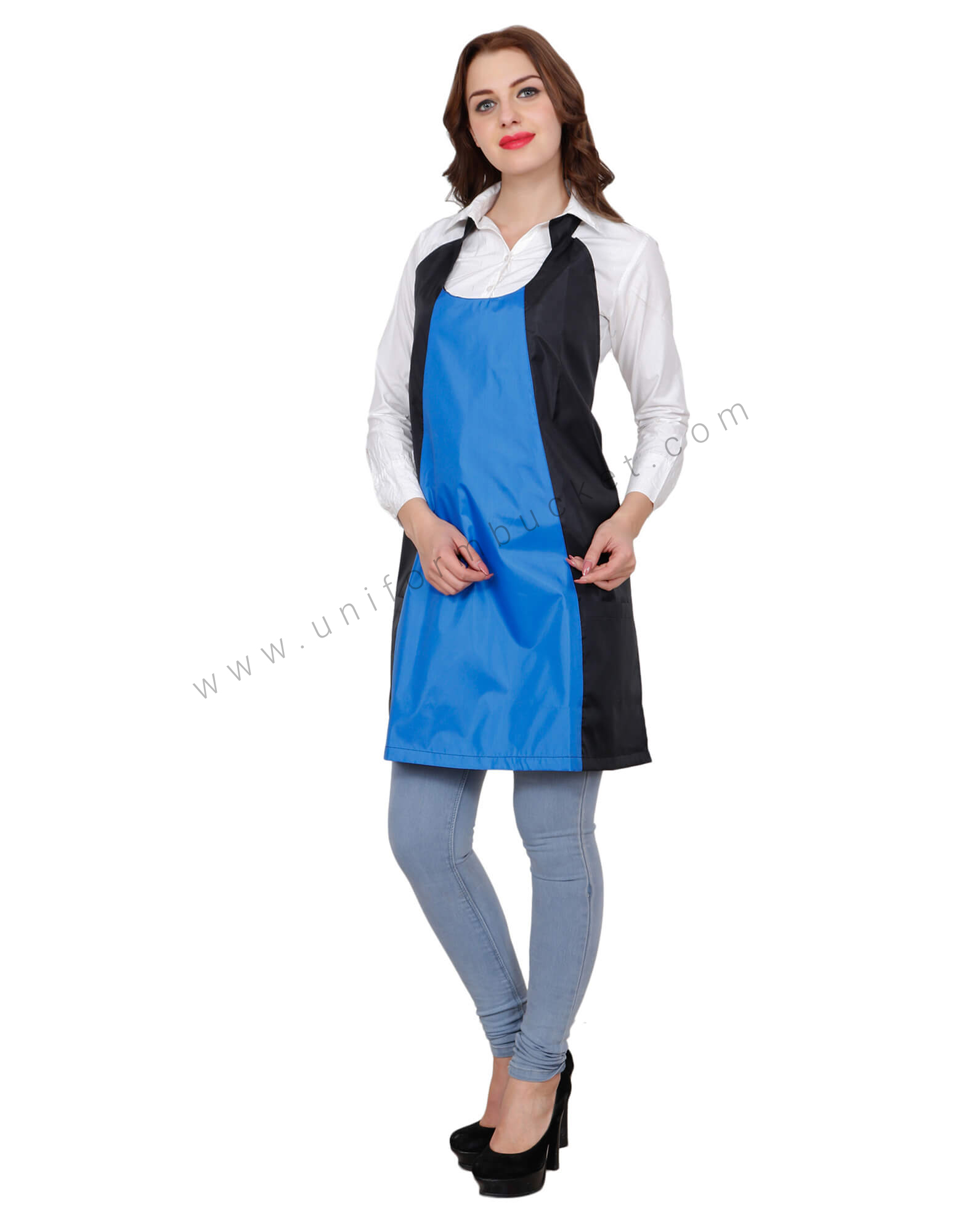 Double Tone Polyester Apron With Side Pocket thumbnail 2