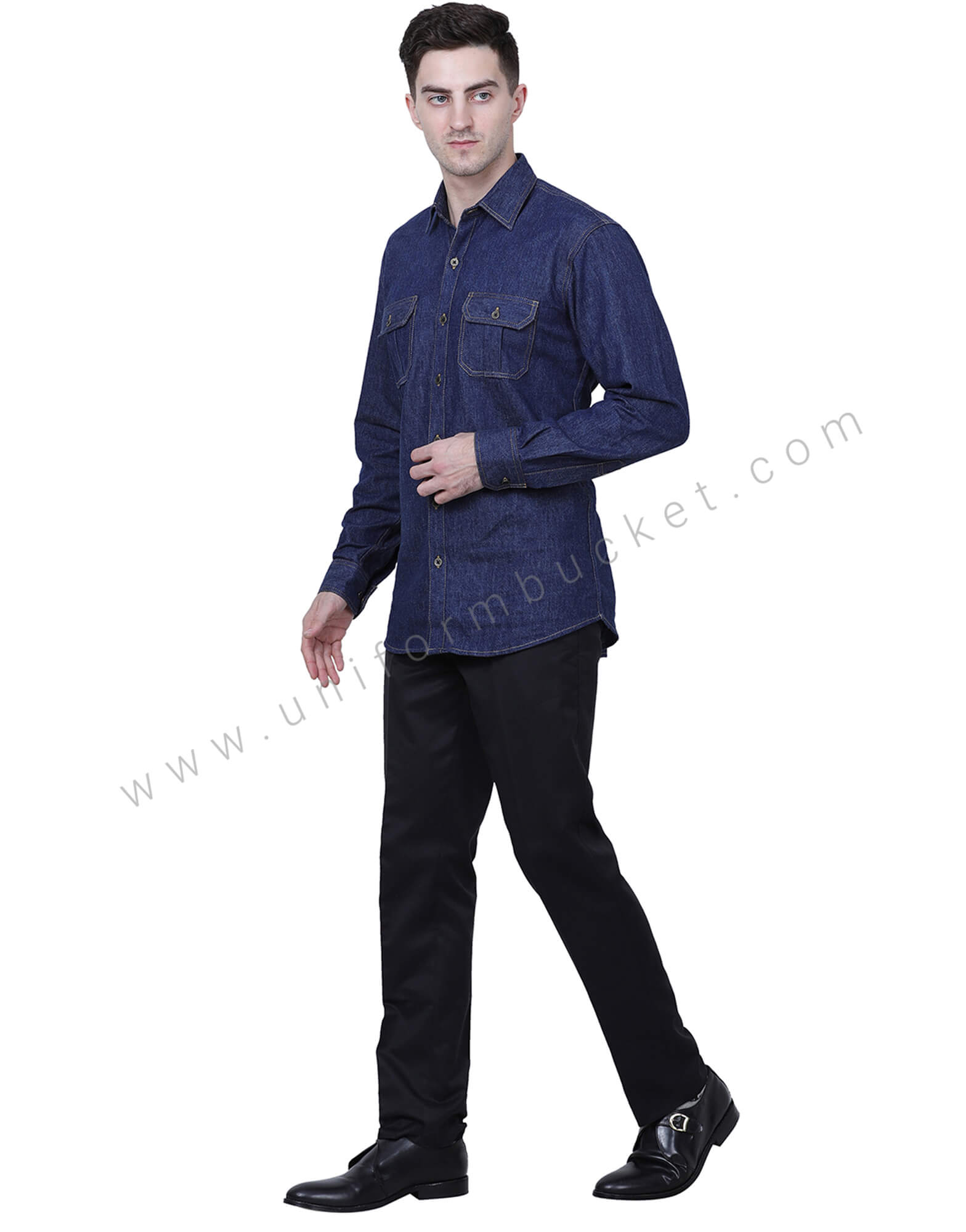 Dark Blue Denim Shirt thumbnail 2