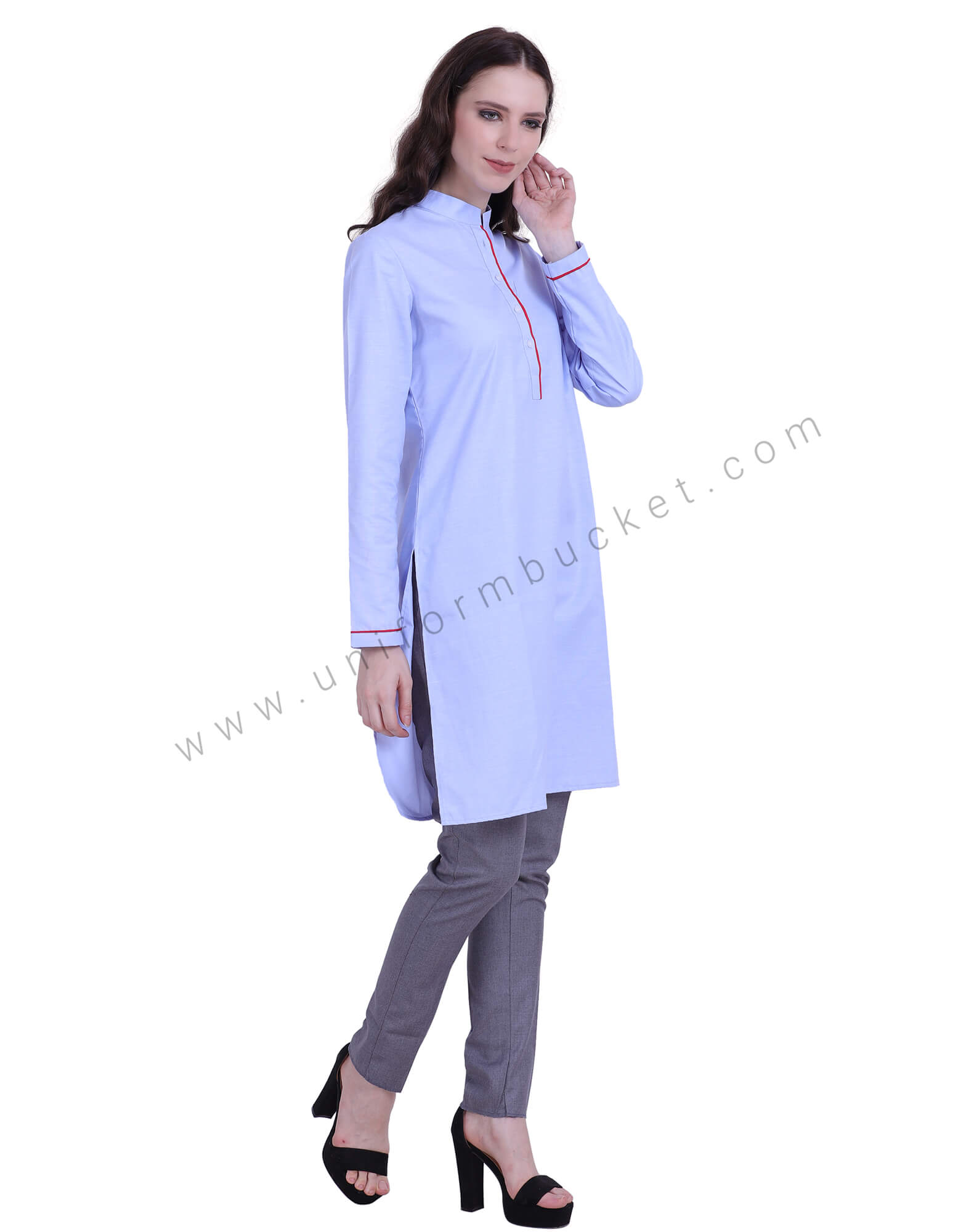 Blue Fil a Fil Formal Kurti thumbnail 2