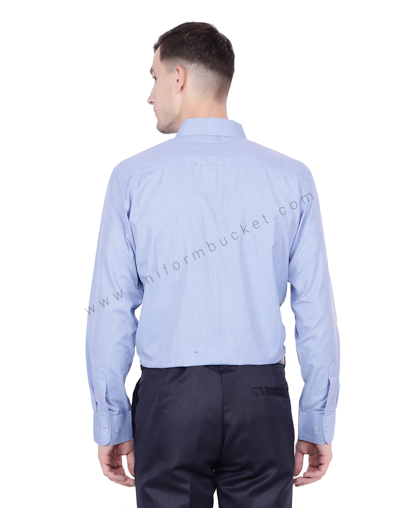 Blue Fil a Fil Uniform Shirt thumbnail 2