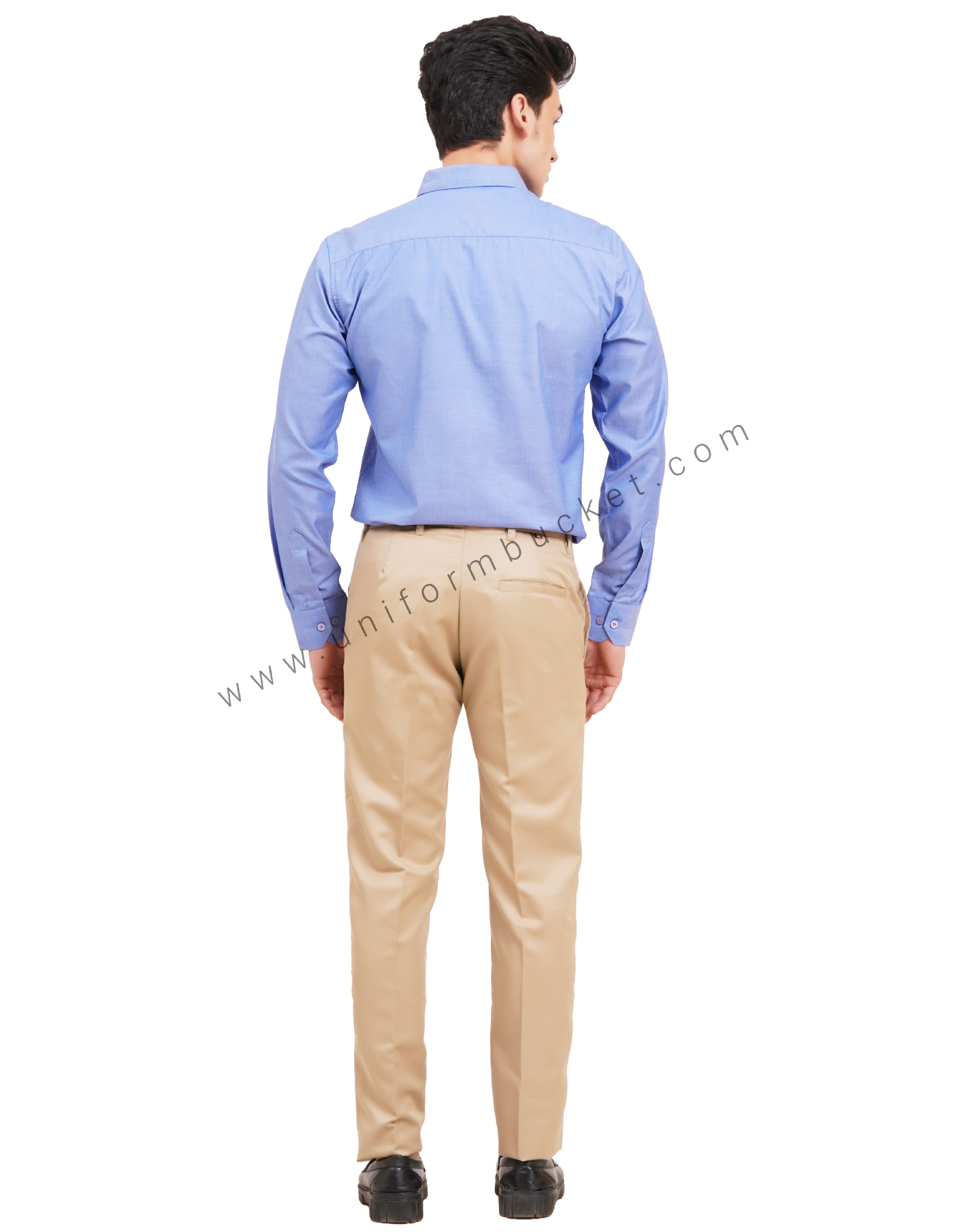 Blue Herringbone Texture male shirt with full sleeve thumbnail 2