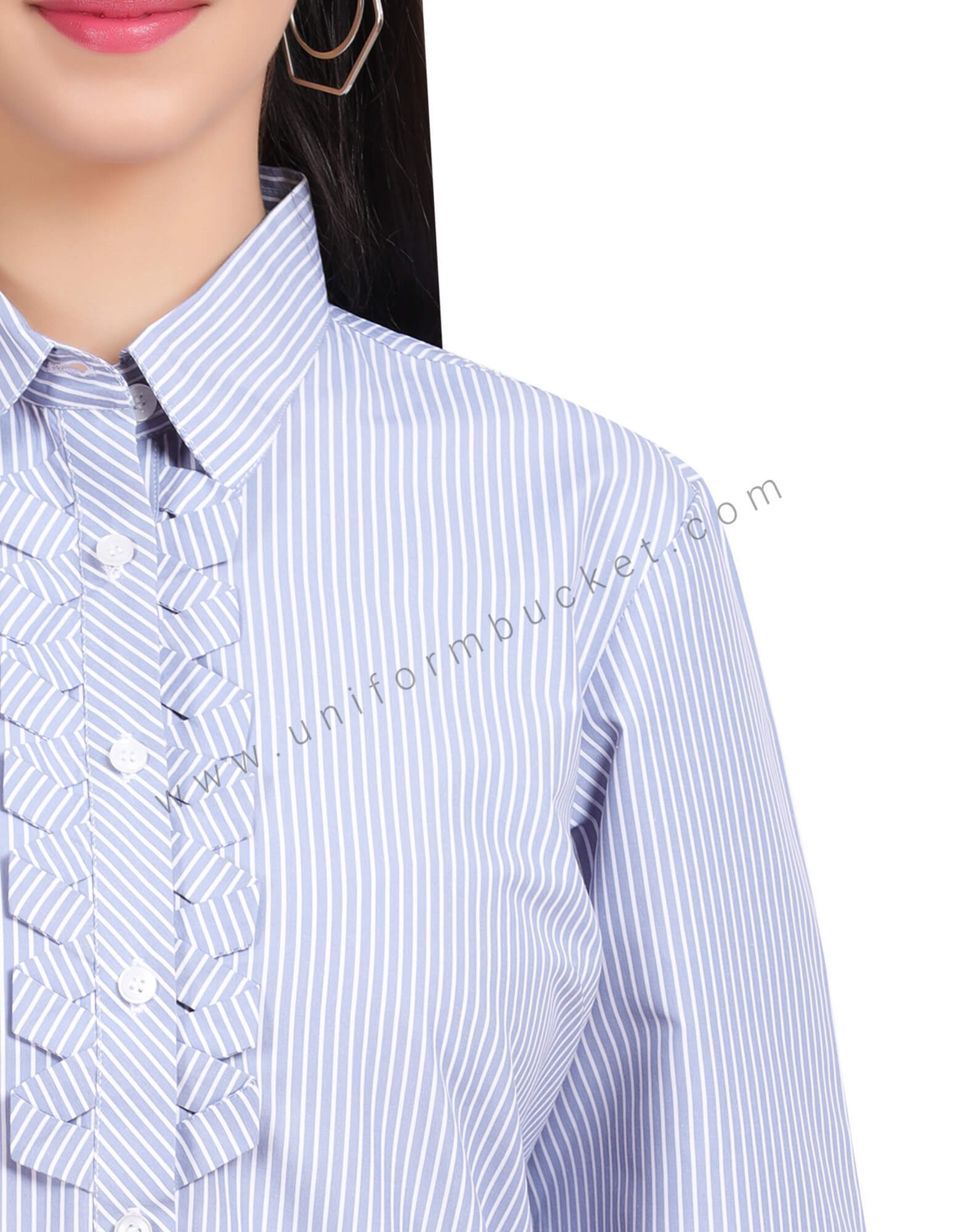 BLUE LINING  FEMALE SHIRT WITH DESIGNER PLACKET thumbnail 5