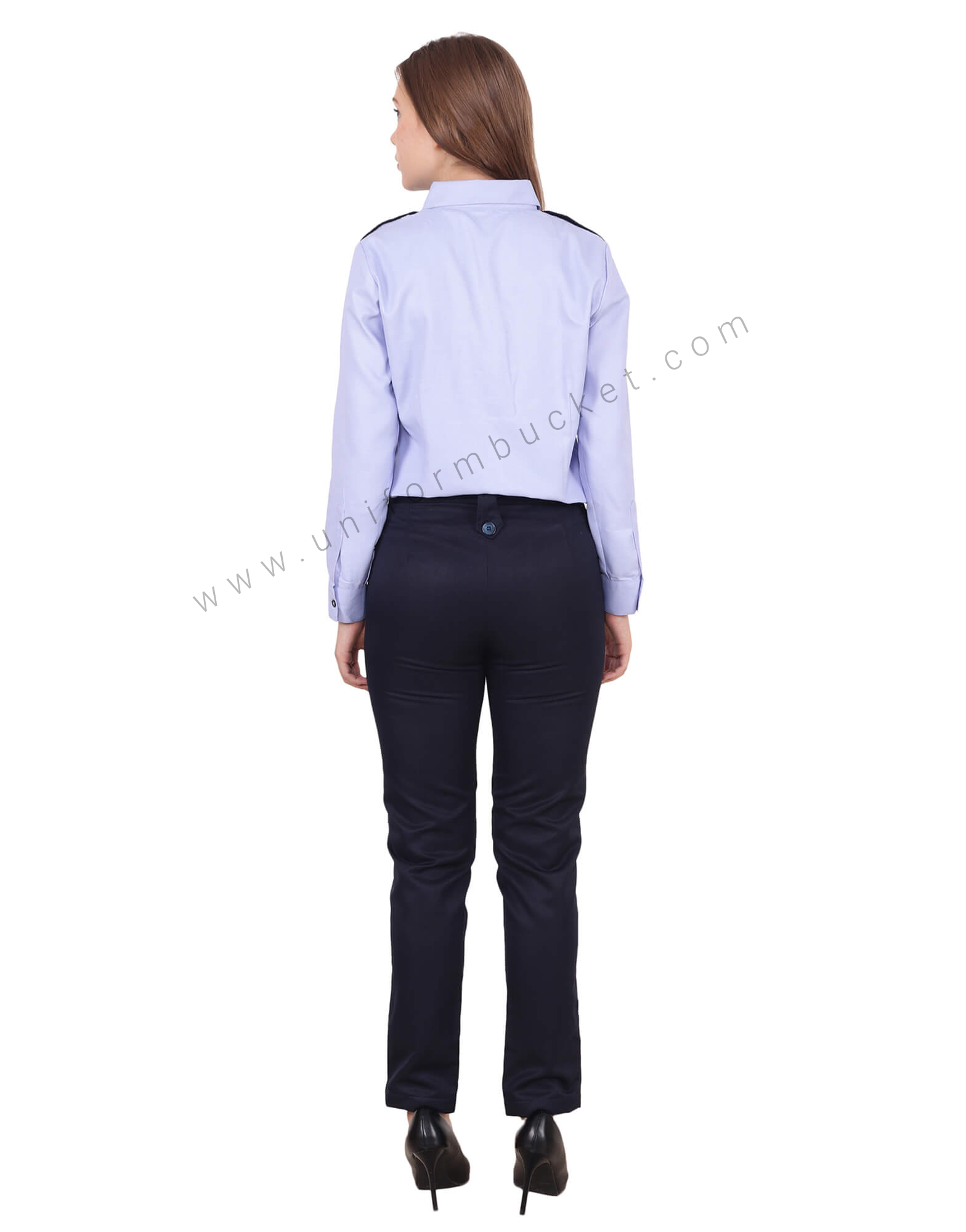 Blue & Navy Blue Security Guard Shirt For Female thumbnail 3