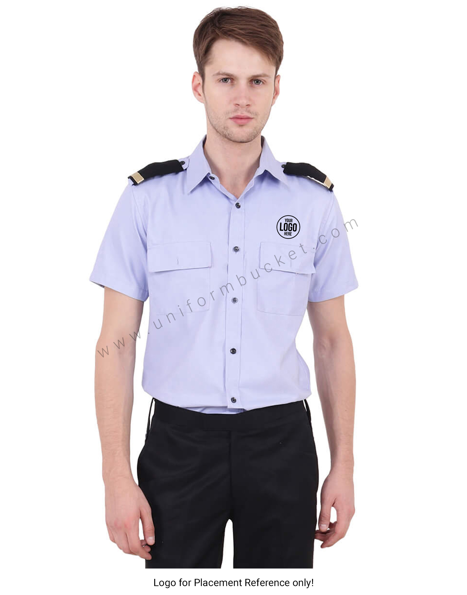 Blue Security Guard Shirt For Men thumbnail 5
