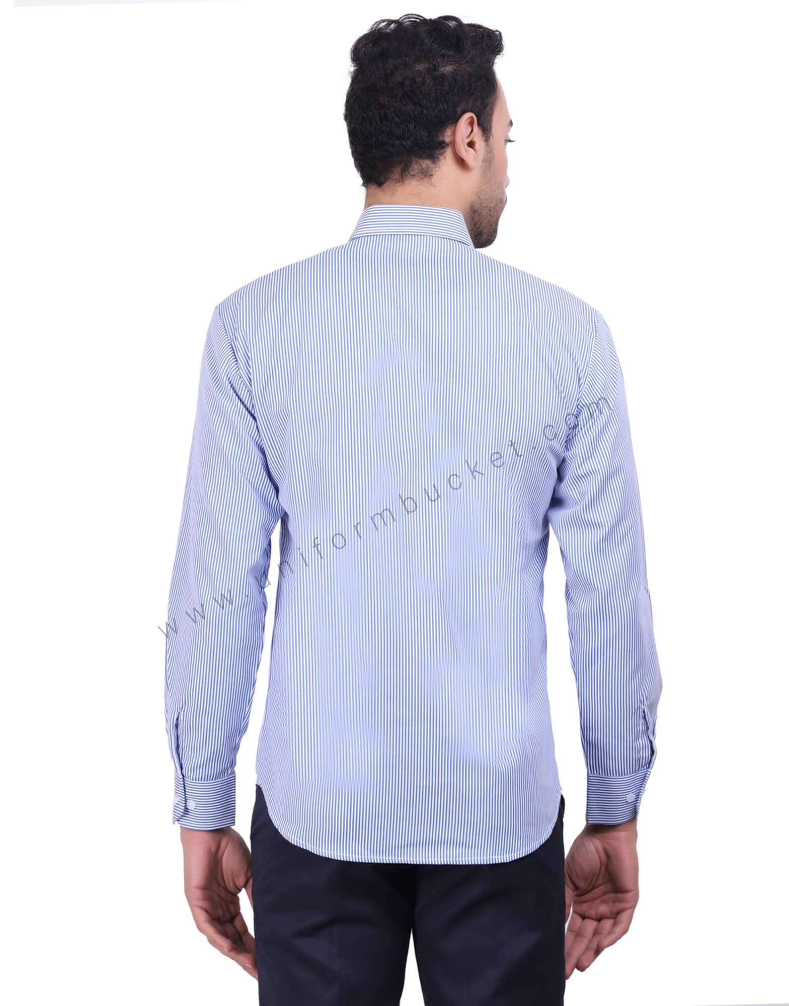 Blue Stripe Button Down Formal Shirt thumbnail 2