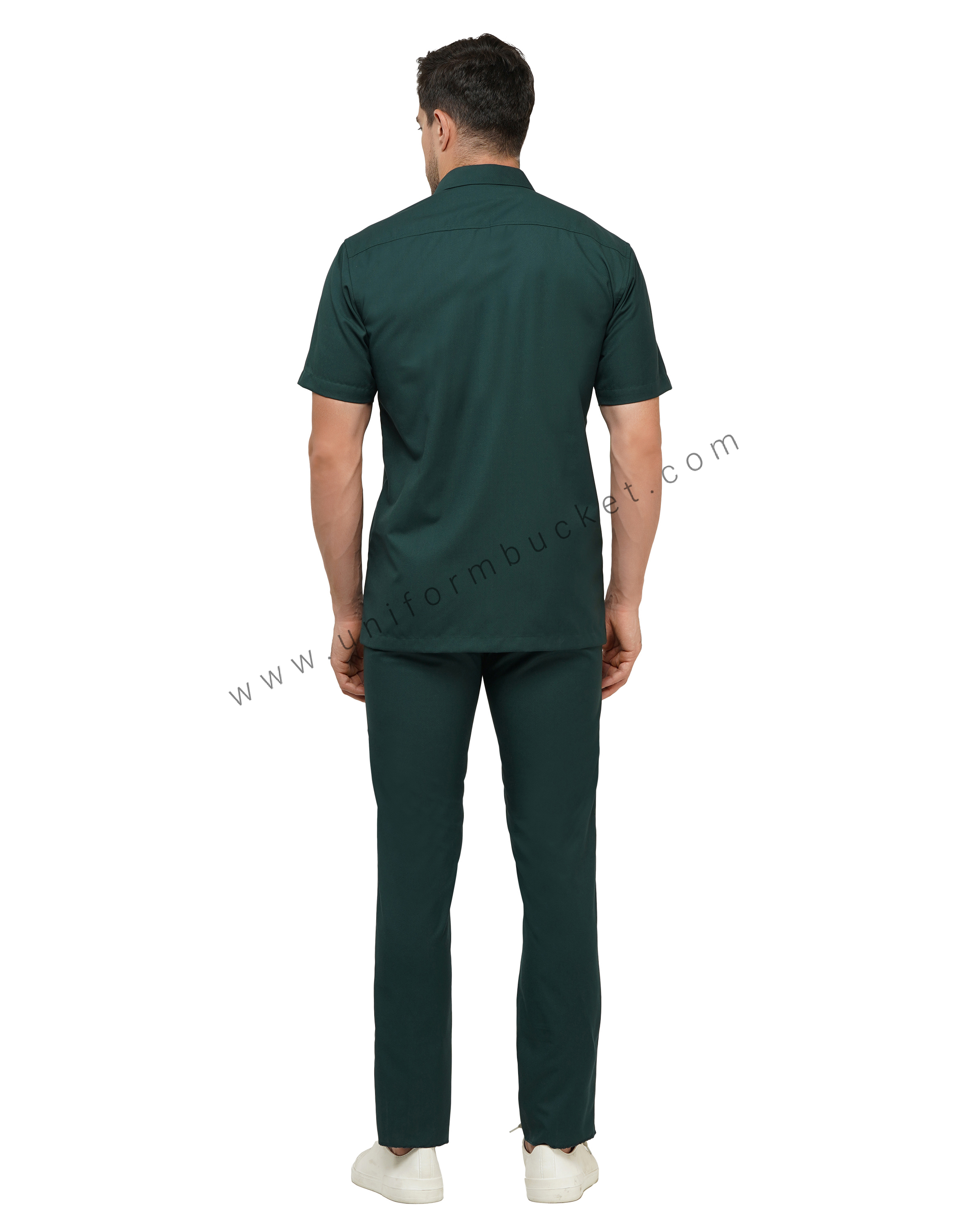 BOTTLE GREEN MALE SHIRT WITH THREE POCKET thumbnail 5