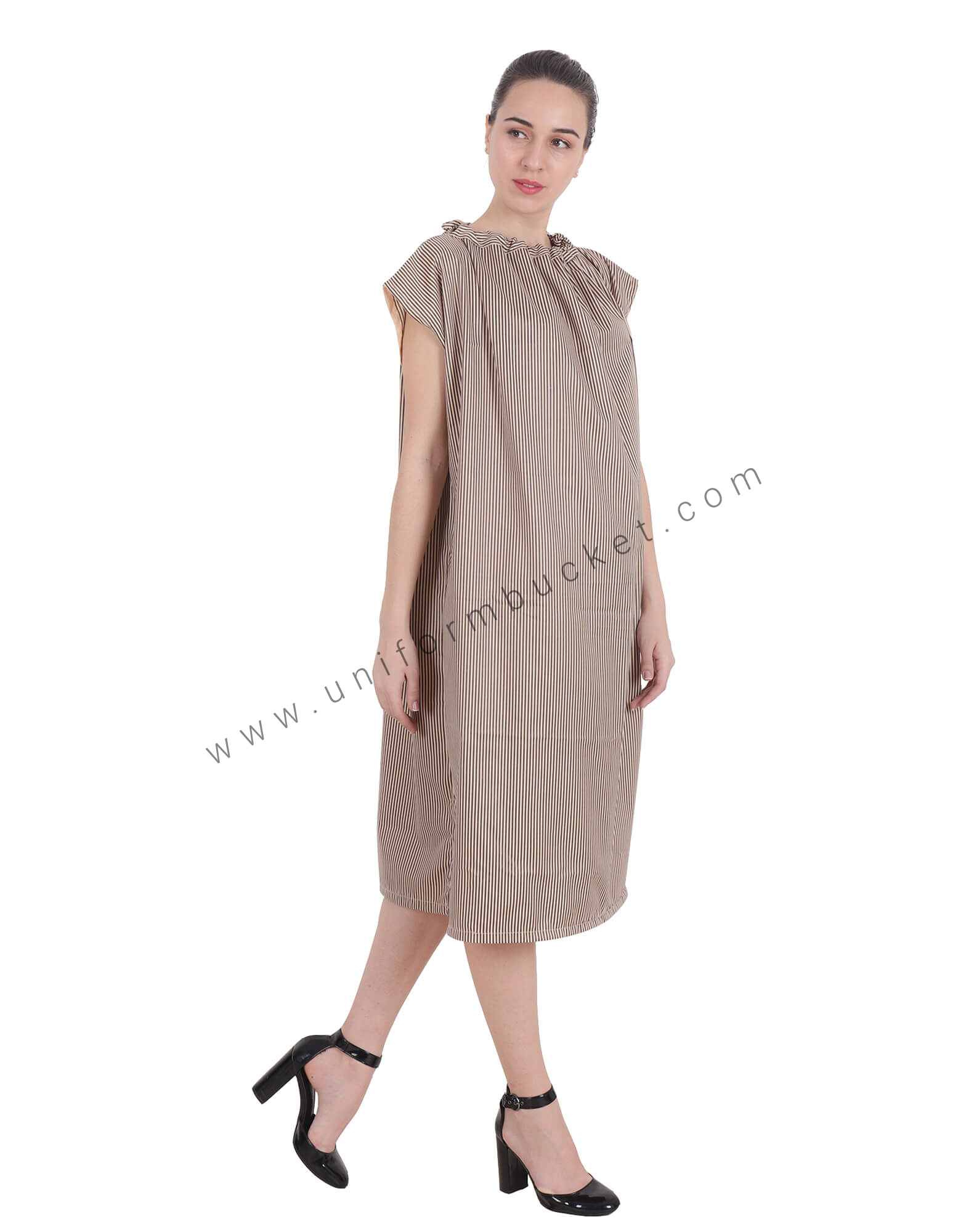 Brown Beauty Gown For Spa, Salon thumbnail 2