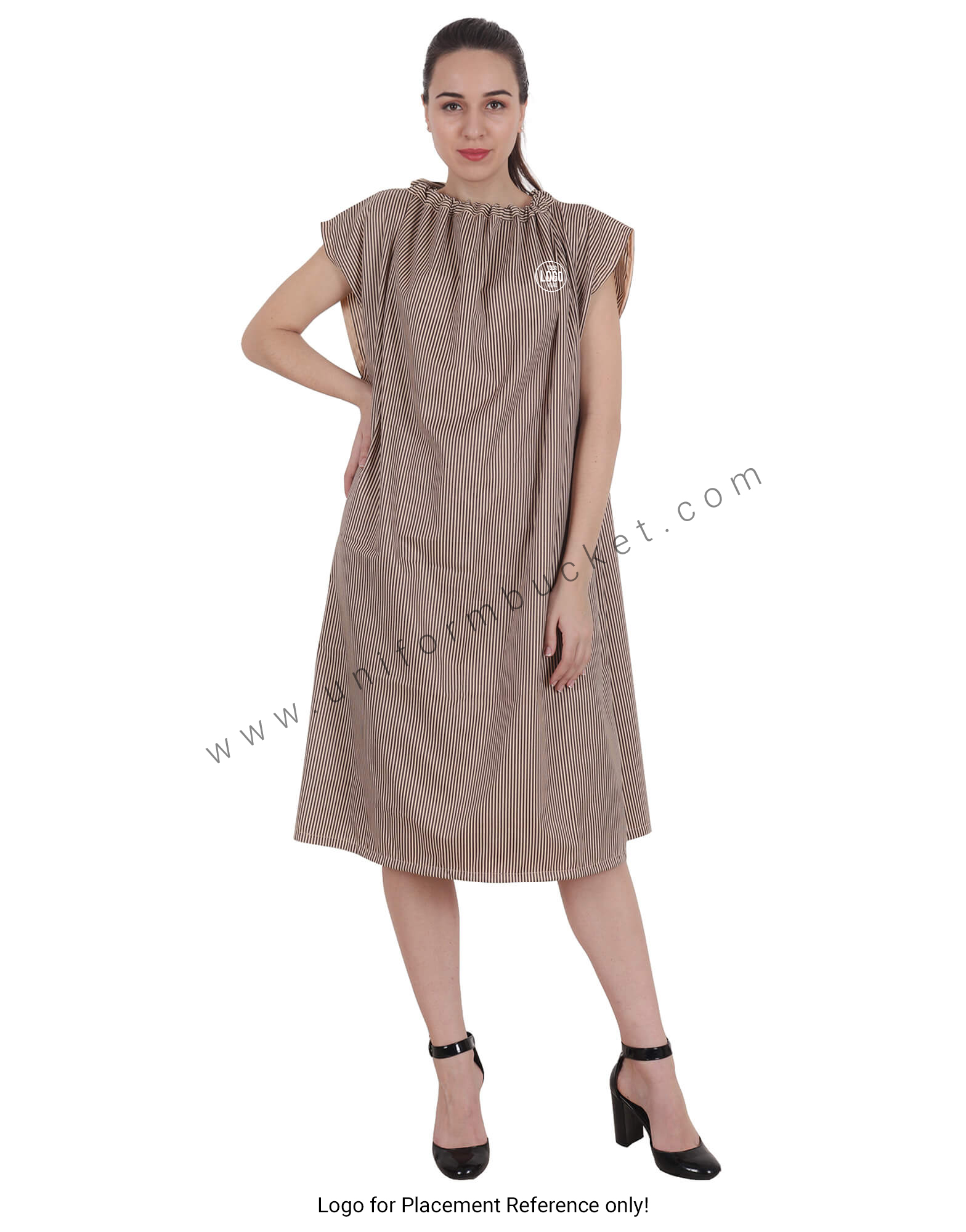 Brown Beauty Gown For Spa, Salon thumbnail 4