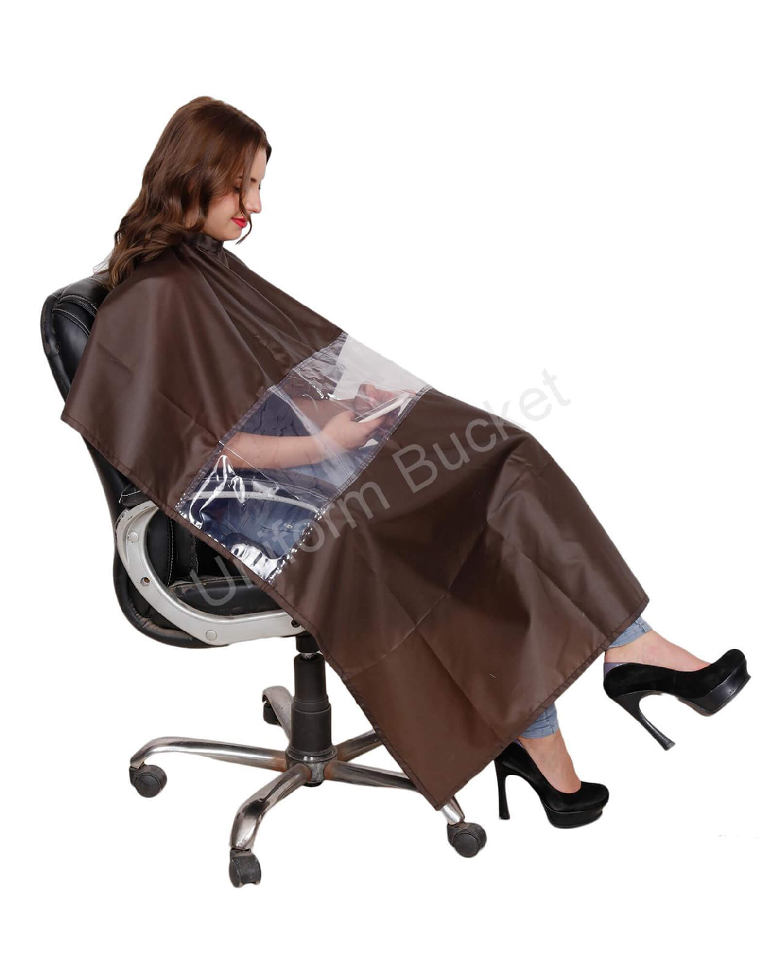 Brown Cutting Cape with Functional Visibility view 1