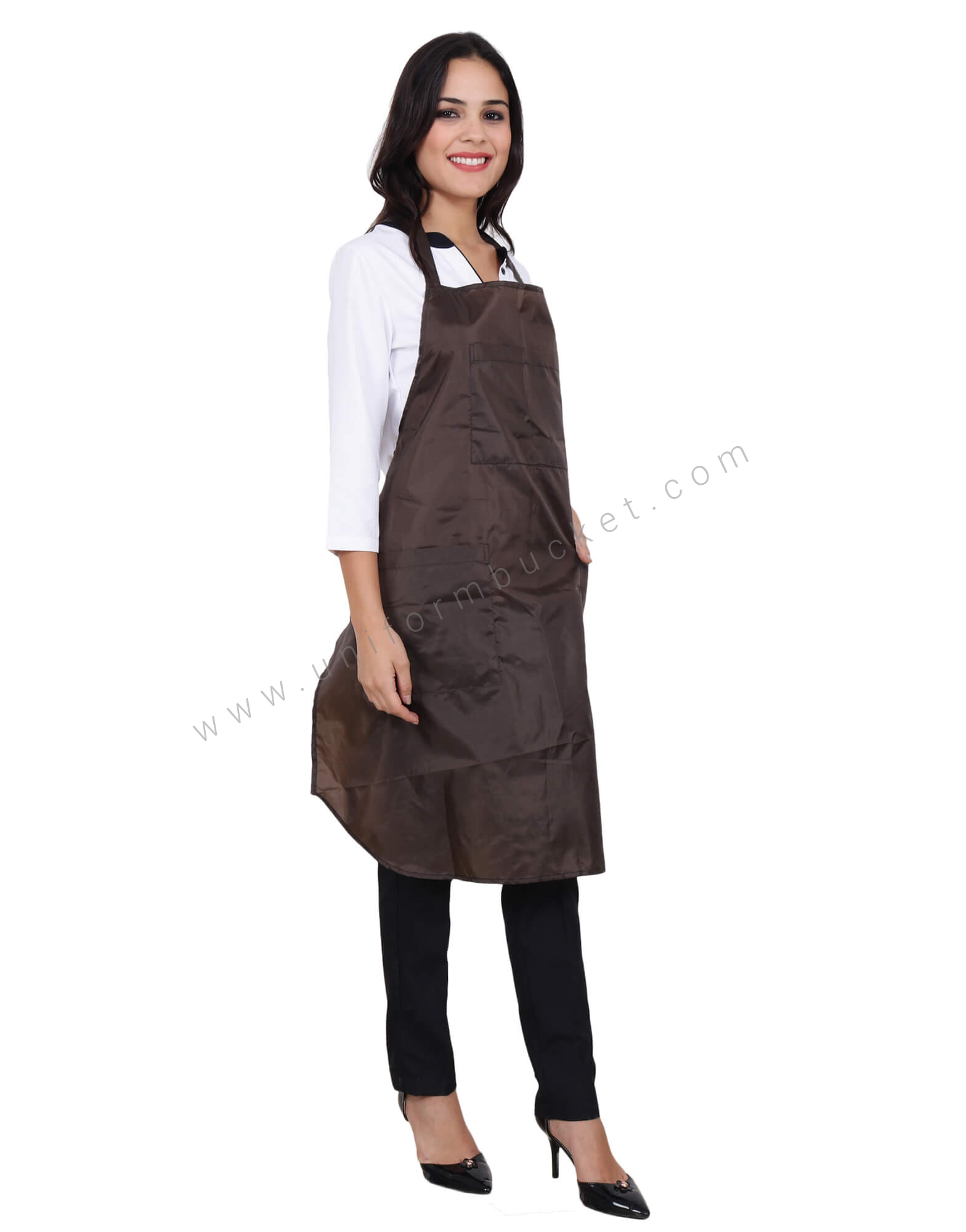 Brown Salon Bib Apron view 1