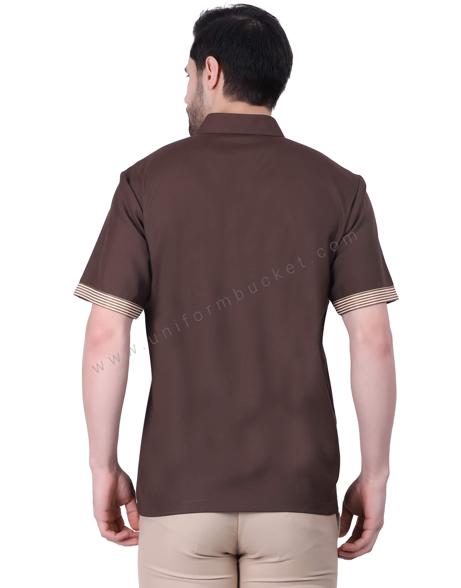 Half Sleeve Brown Pattern Shirt thumbnail 3