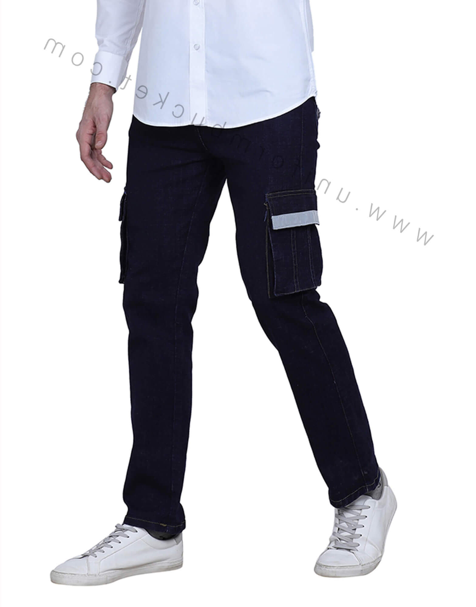 Cargo Look Denim Trouser view 1