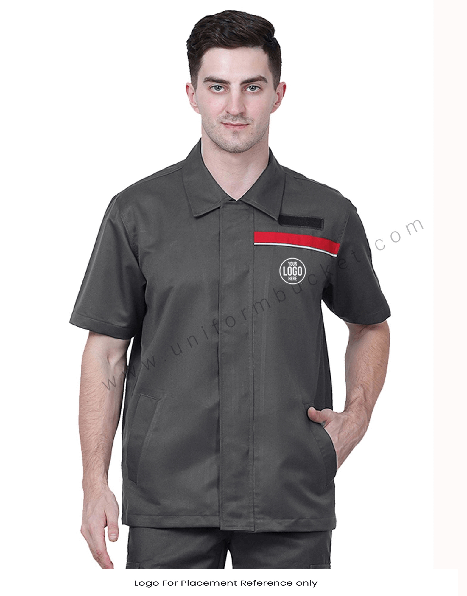 Dark Timber Green Shirt With Red & White Trims thumbnail 3