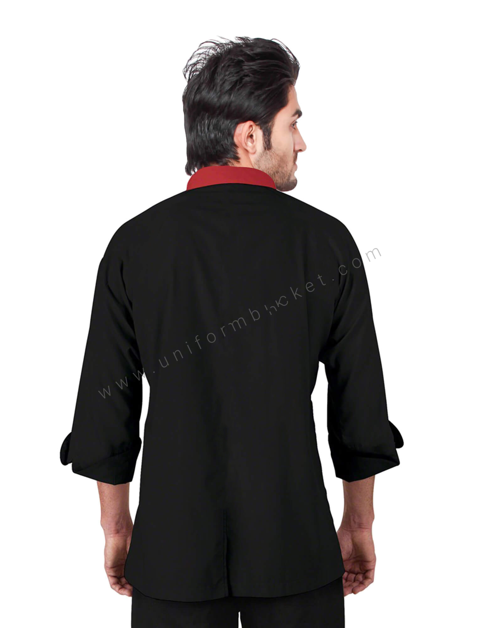 3/4th Sleeve Chef Coat With Red Trims view 1