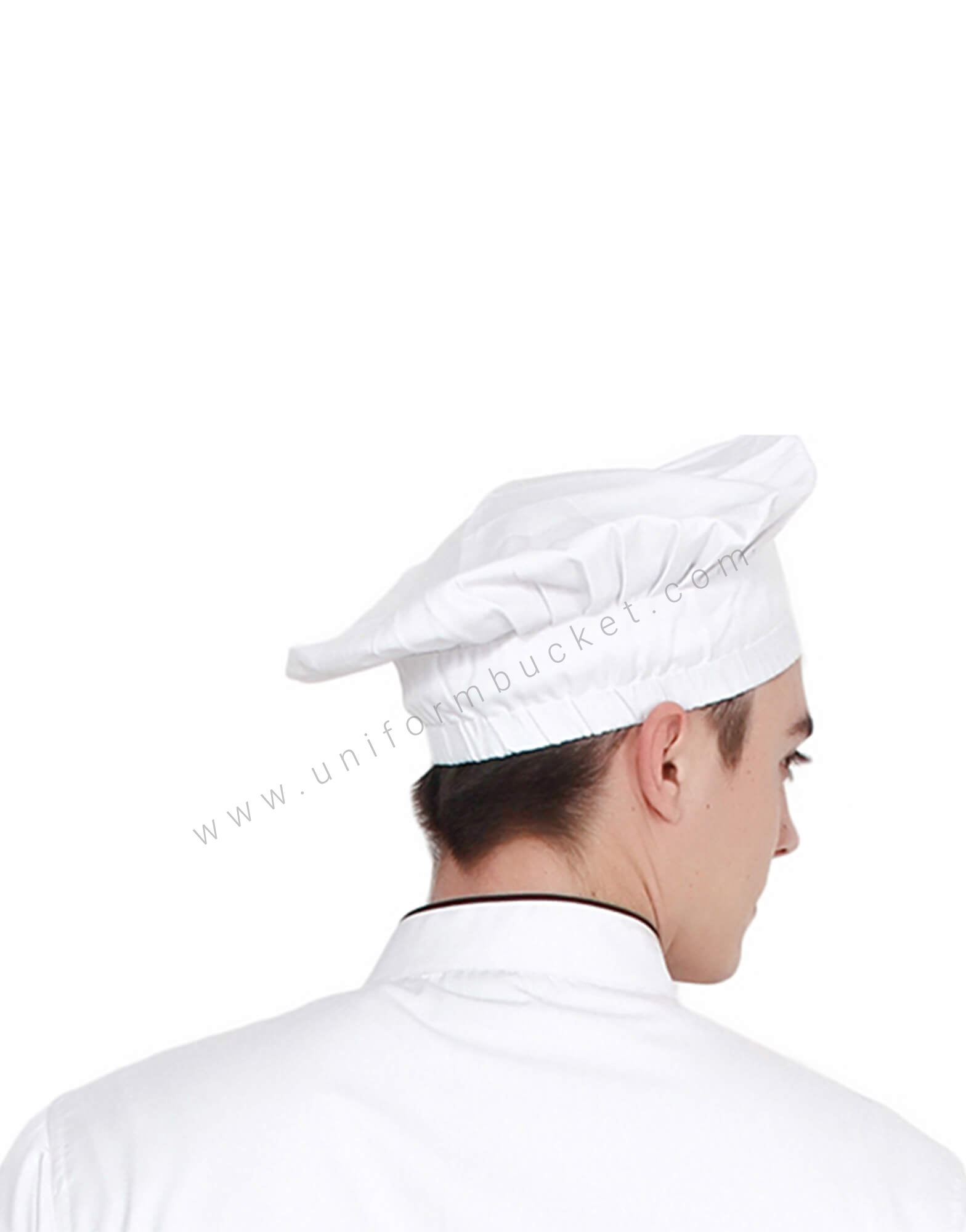 Chef Skull Cap in White Fabric view 1