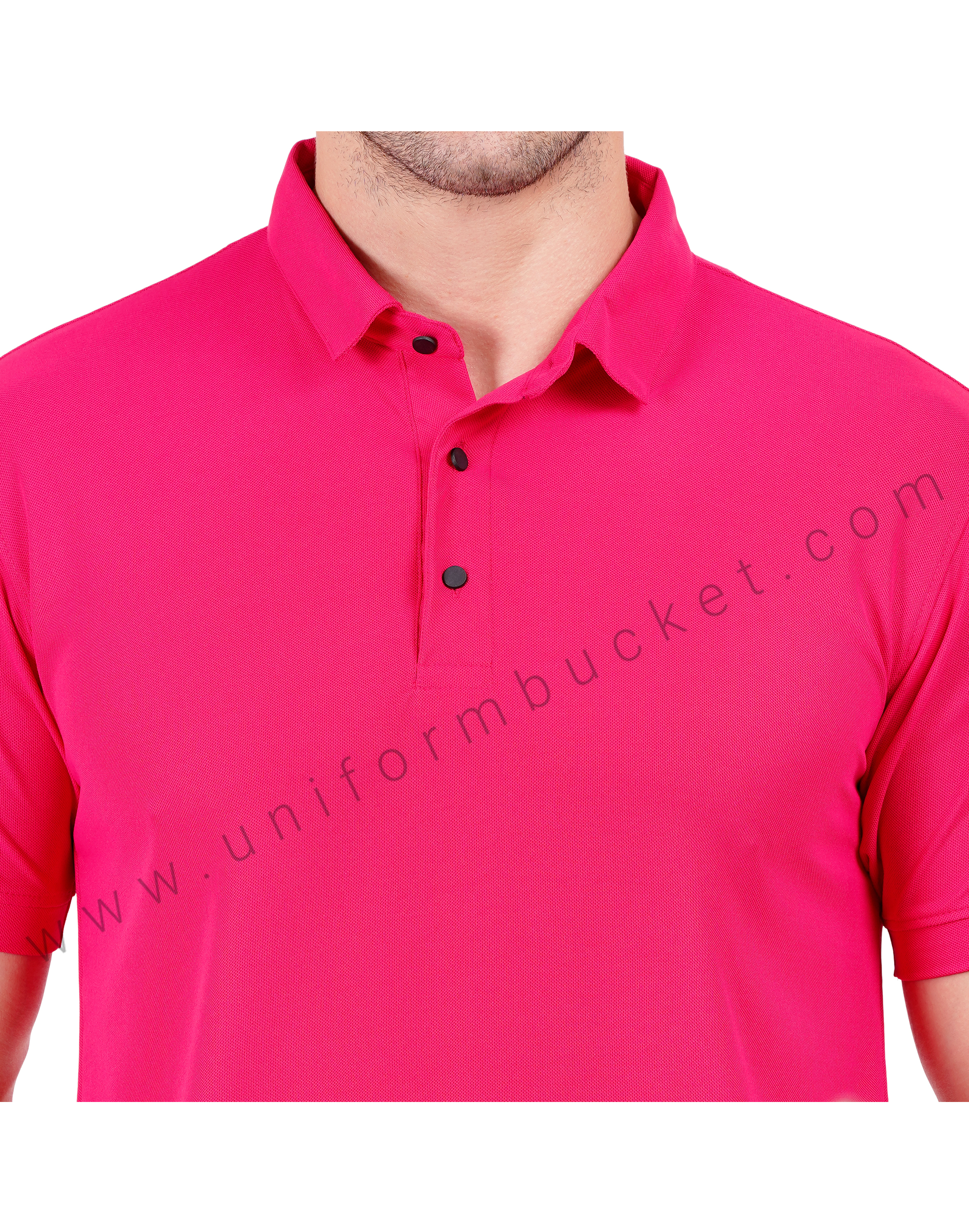 Classic fuchsia polo T-shirt thumbnail 3