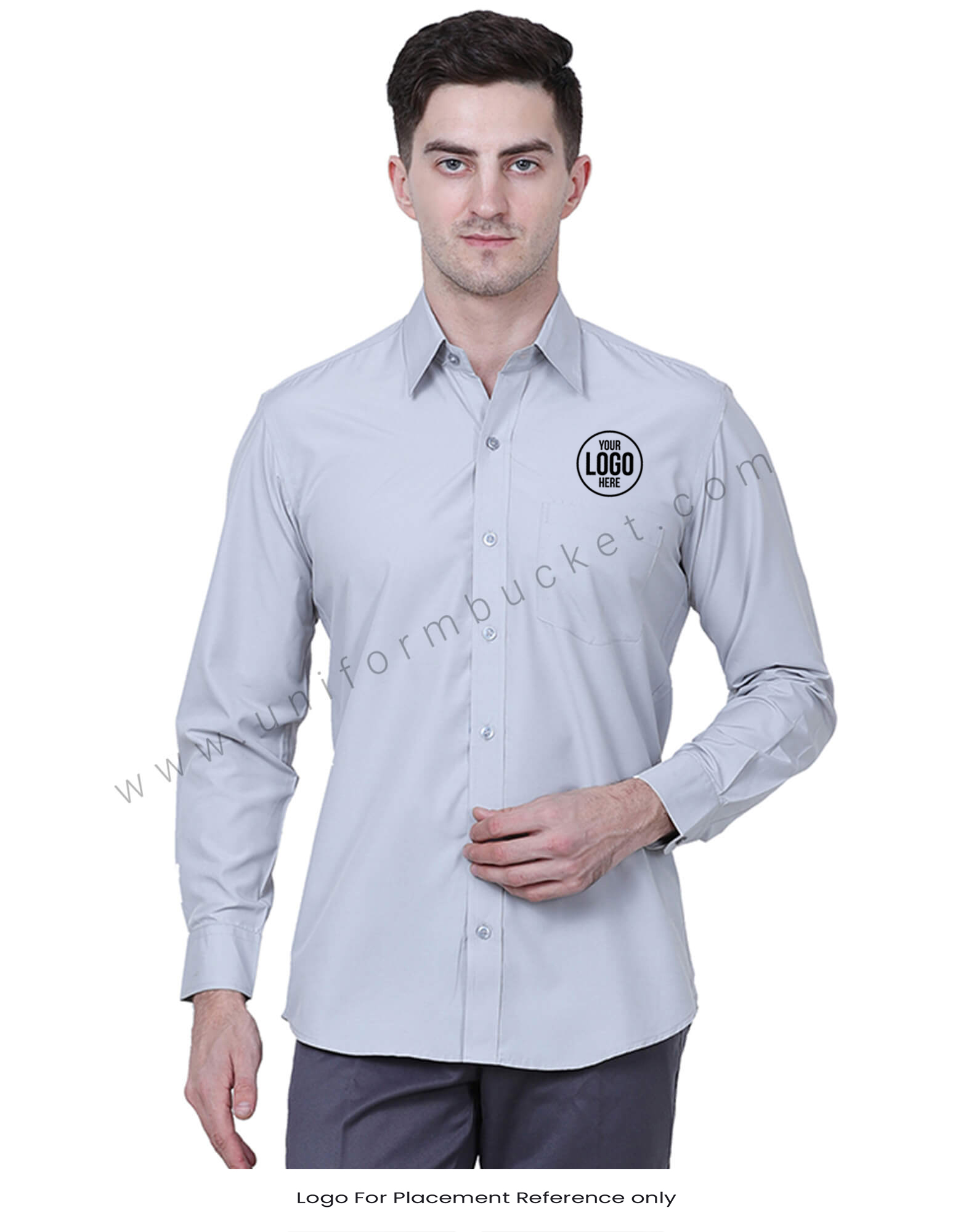 Classic Plain Grey Shirt thumbnail 4