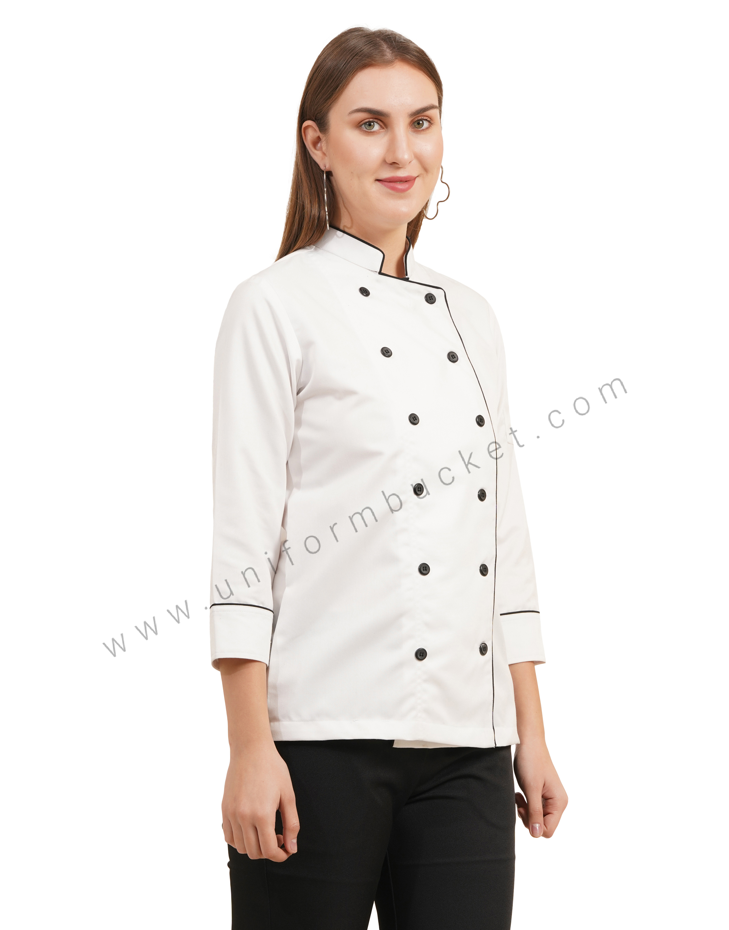 Classic White Double-Breasted Chef Coat view 1