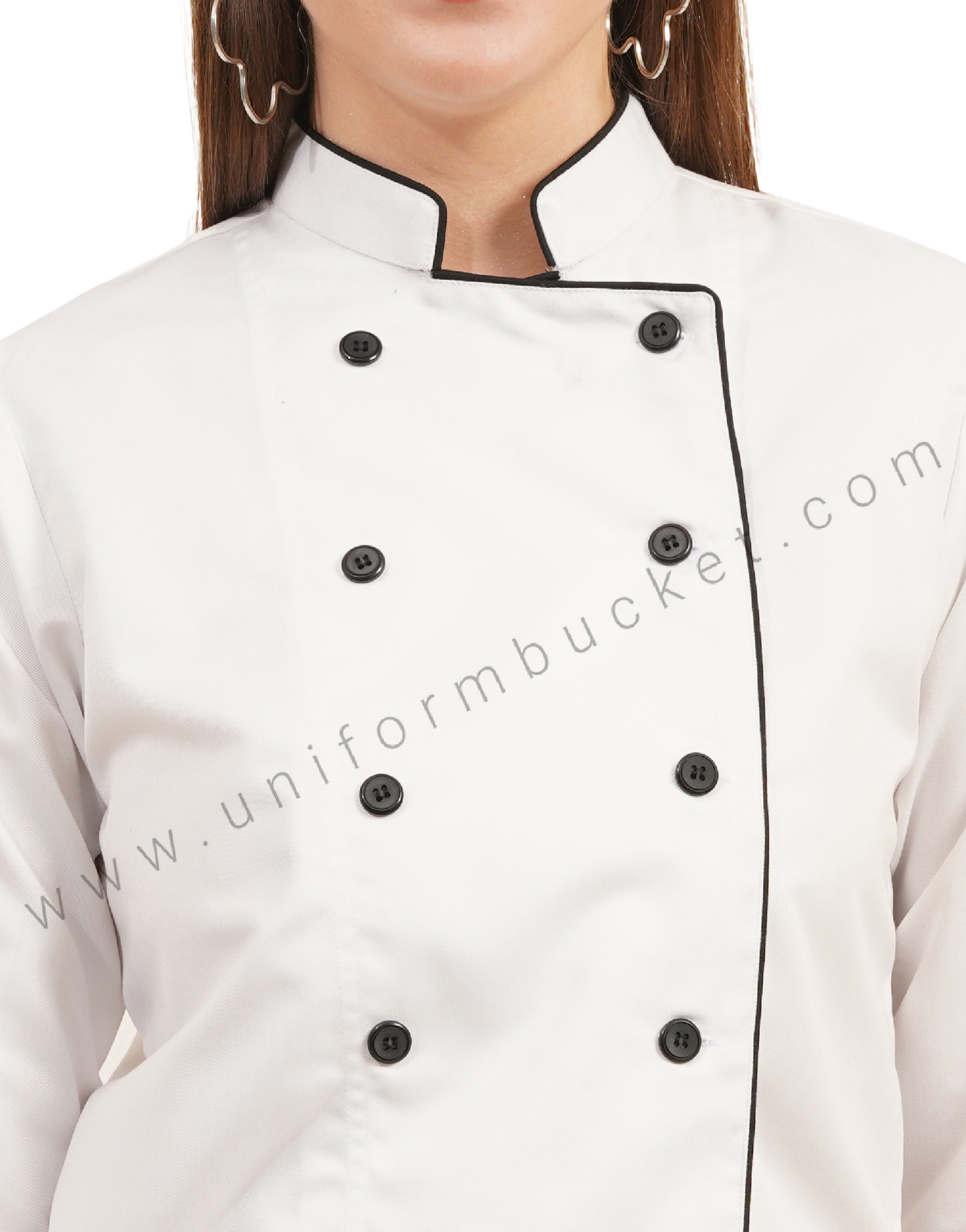 Classic White Double-Breasted Chef Coat thumbnail 2