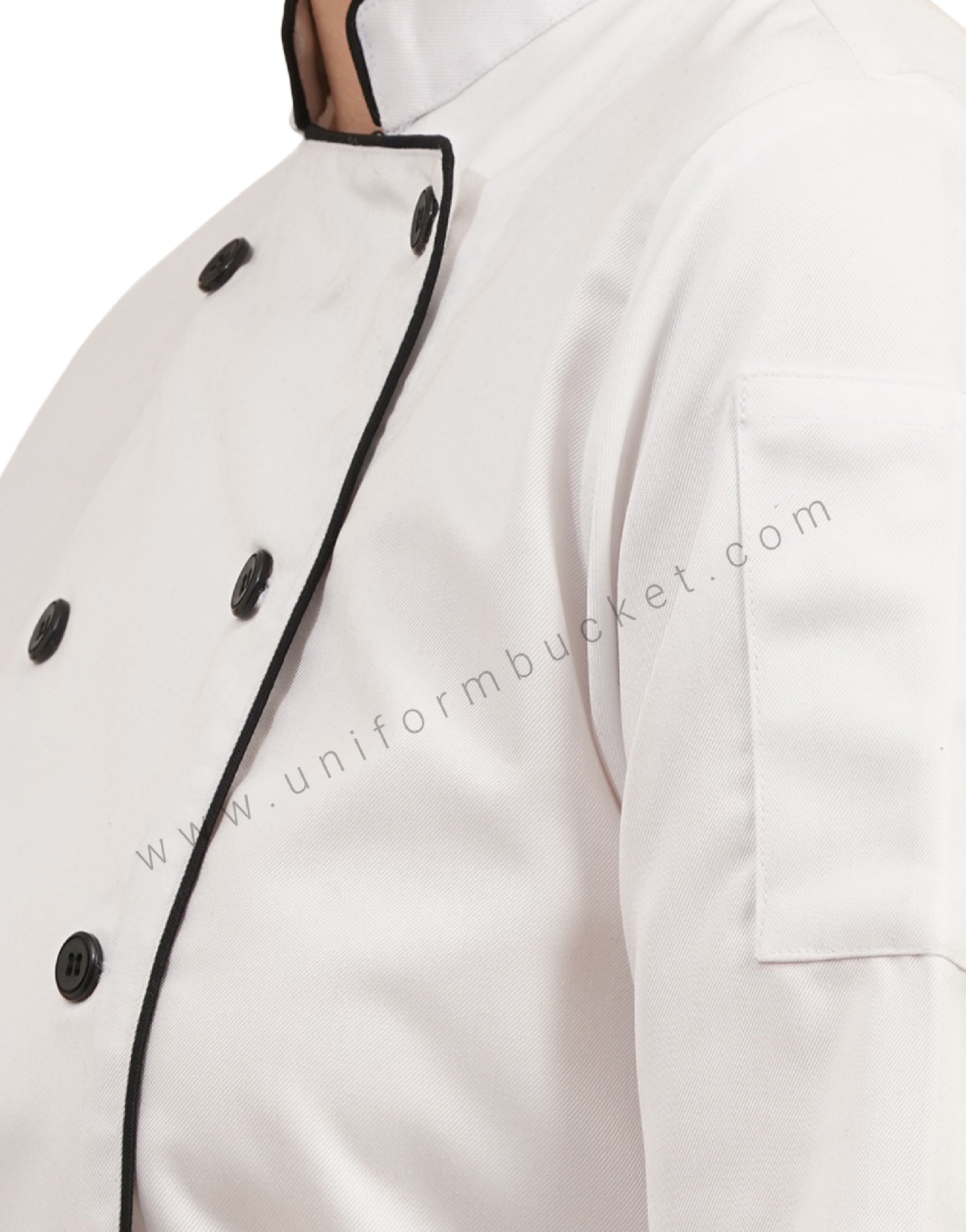 Classic White Double-Breasted Chef Coat thumbnail 3