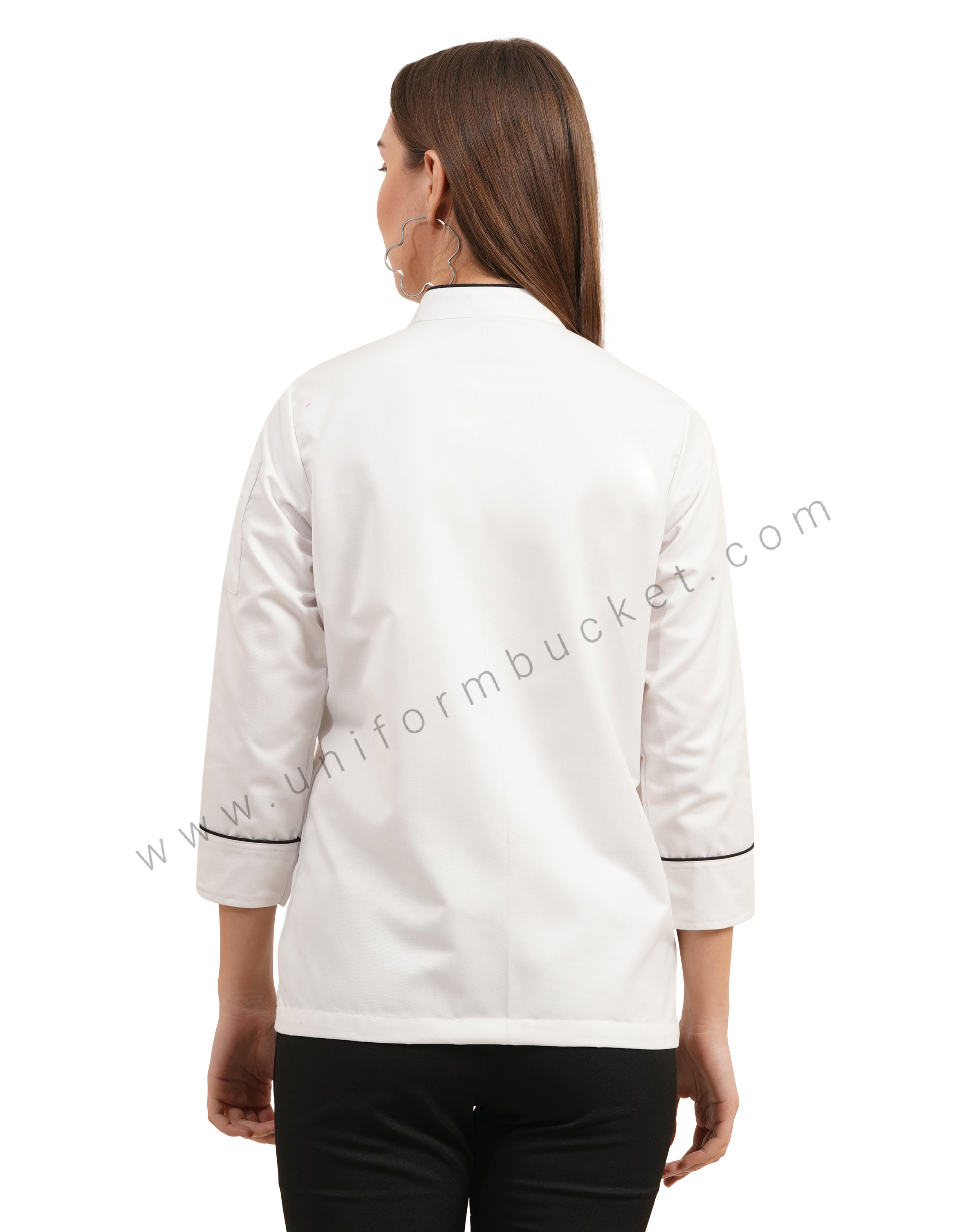 Classic White Double-Breasted Chef Coat thumbnail 4