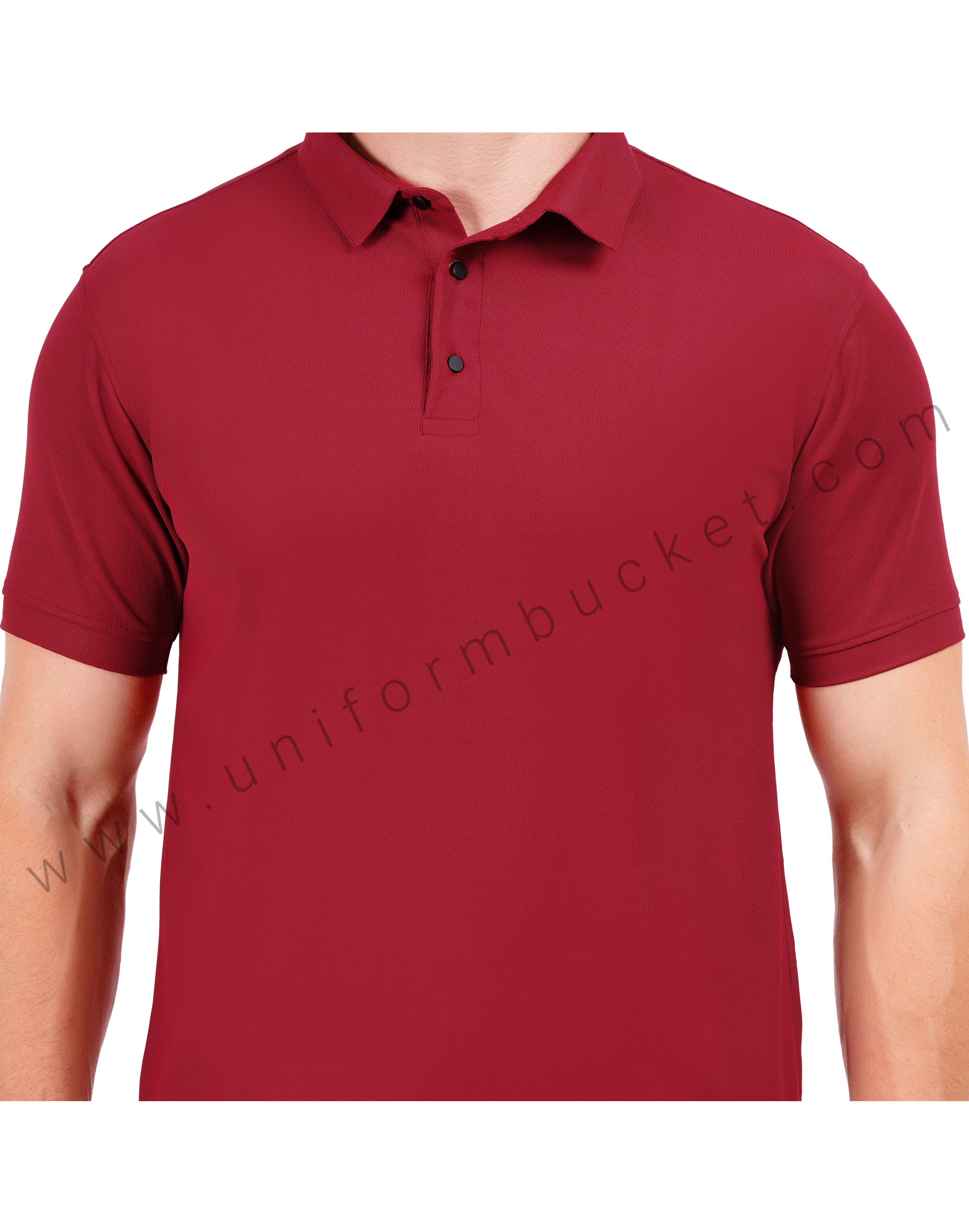 Classic Maroon Polo T-shirt thumbnail 3