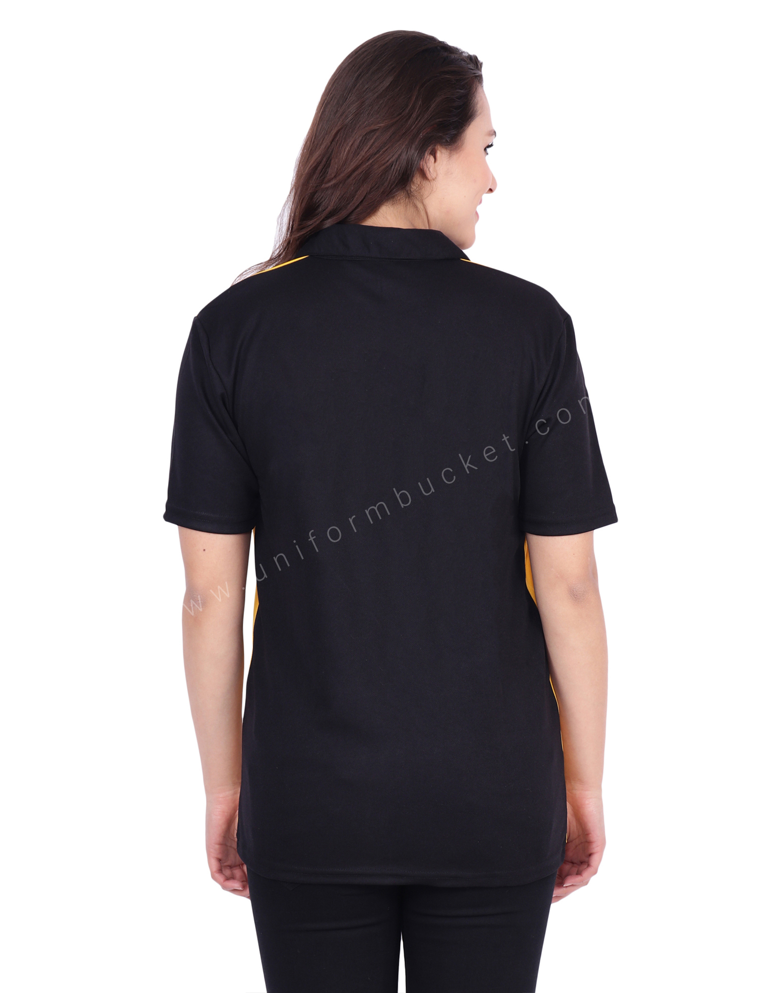 Black & Yellow Designer Polo T-Shirt thumbnail 2