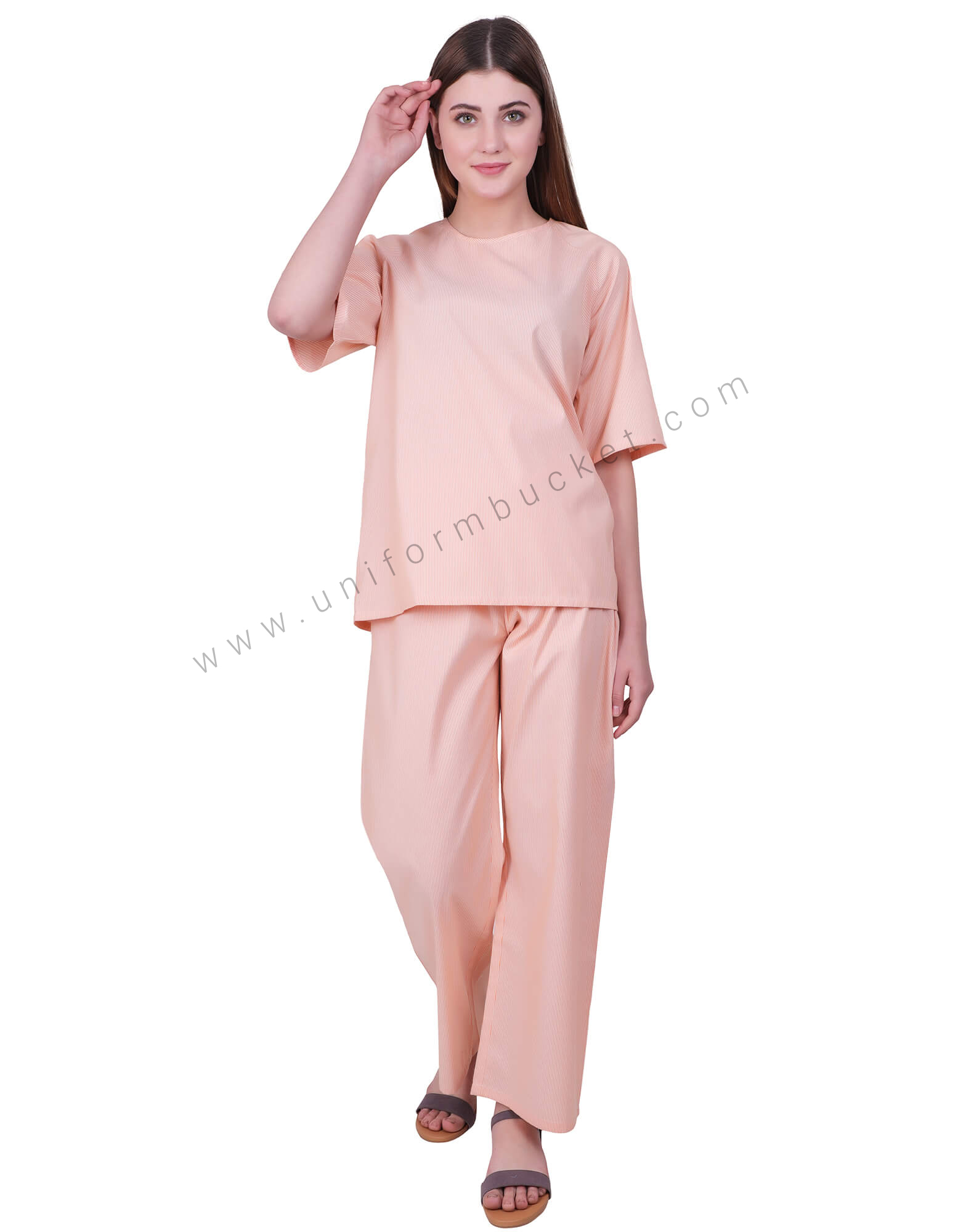 Orange Lining Tunic With Back Opening view 1