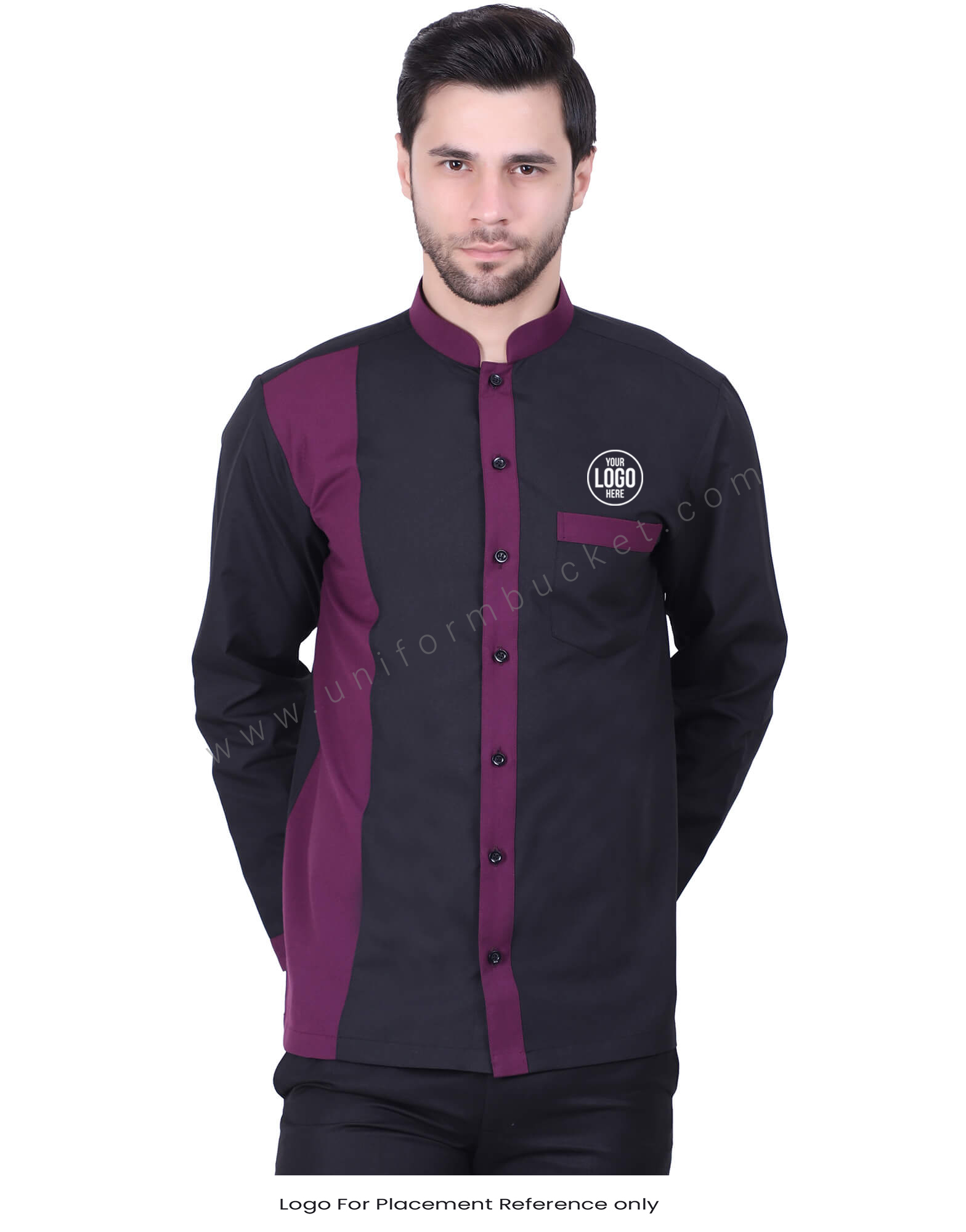 Designer Black and Magenta Shirt thumbnail 4
