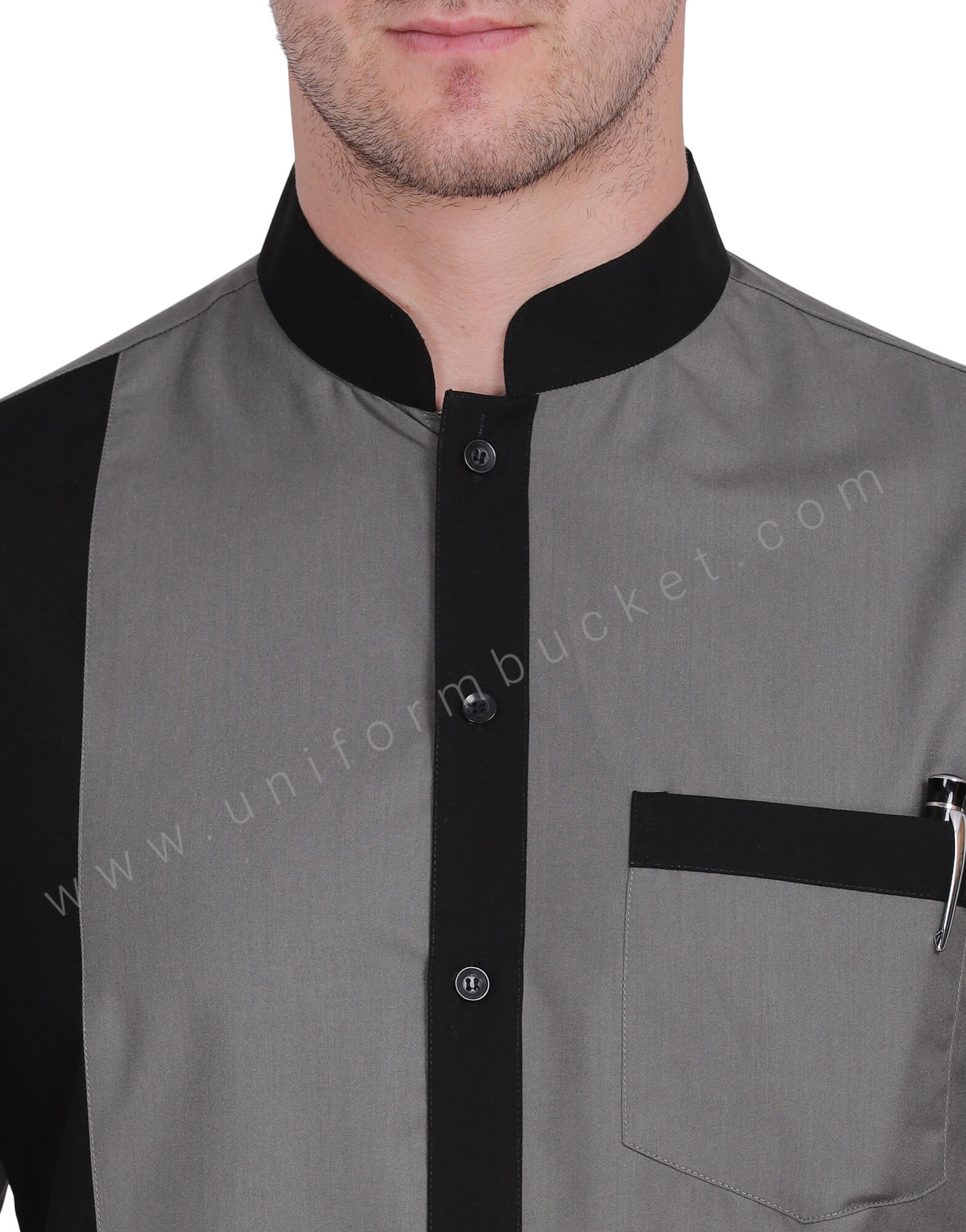 Designer Black  And  Xanadu Grey Colour Shirt thumbnail 5