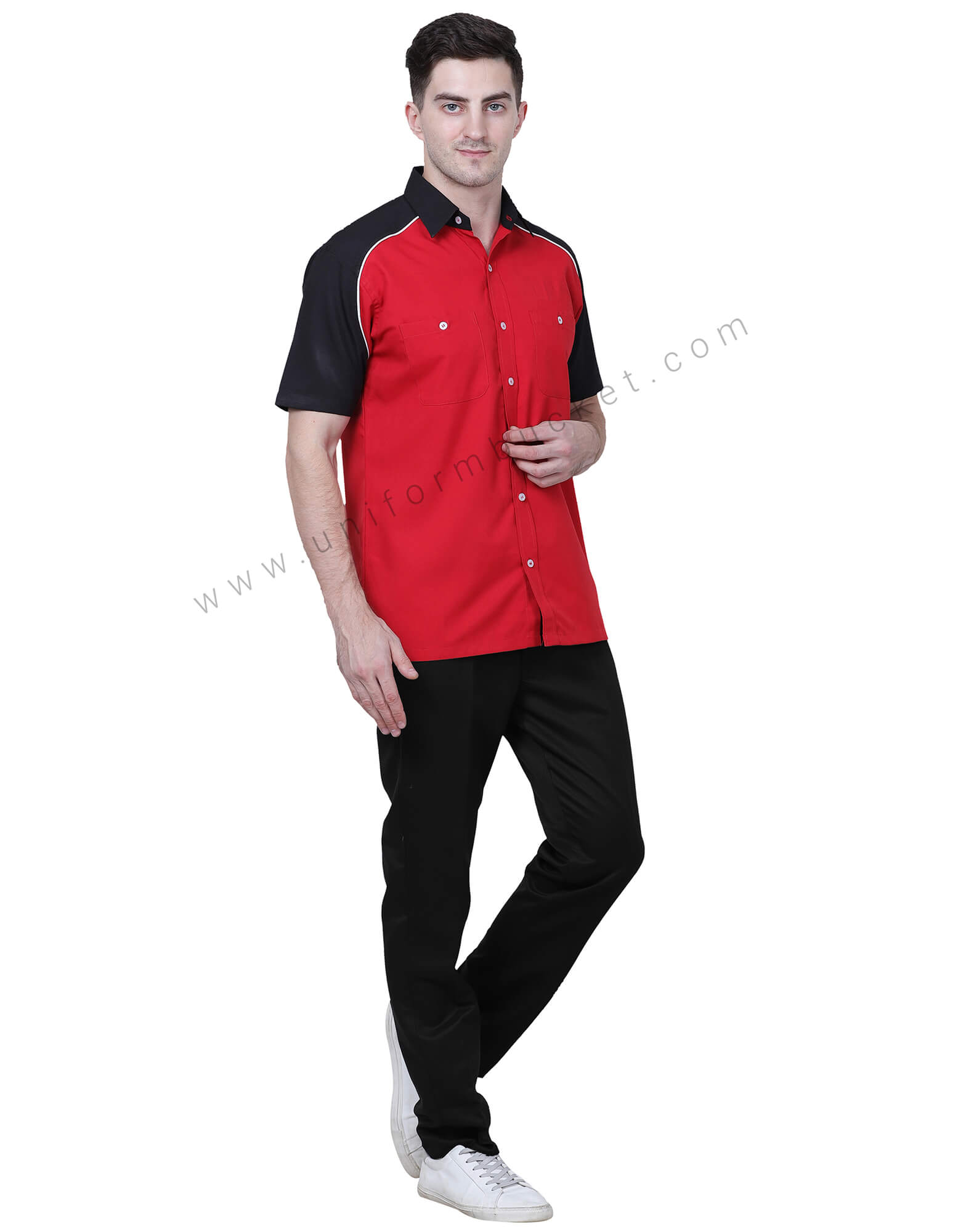 Designer Red And Black Shirt thumbnail 3