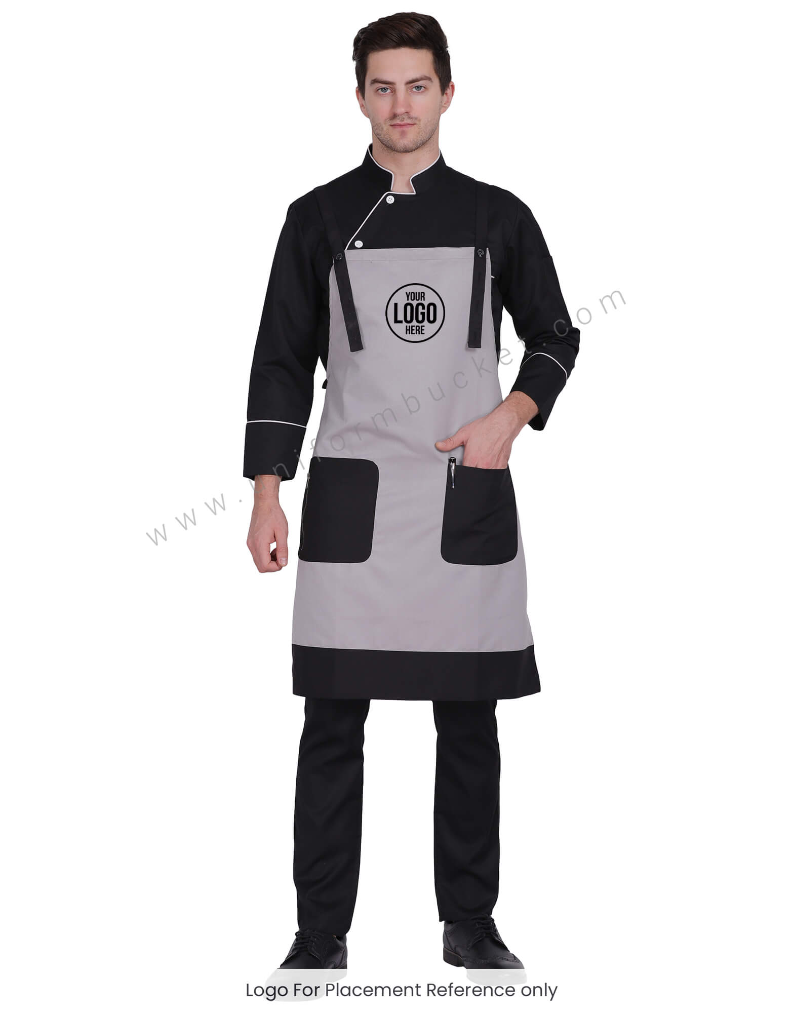 Double Adjustable  Stripes Chef Apron view 1