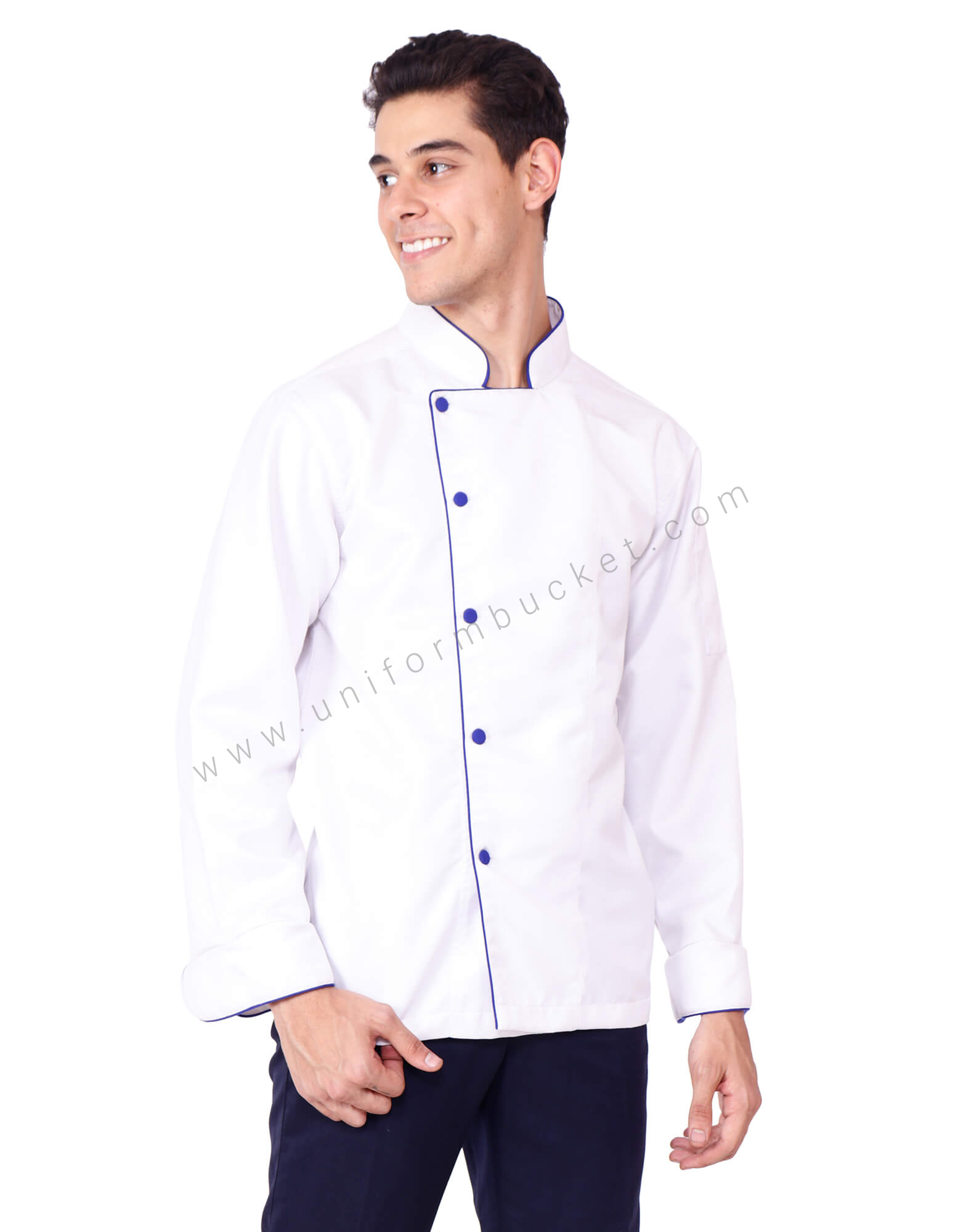 Light Weight White Chef Coat view 1